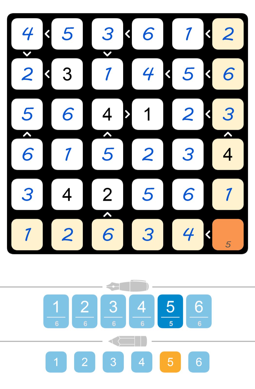 Puzzle Page Futoshiki May 10 2025