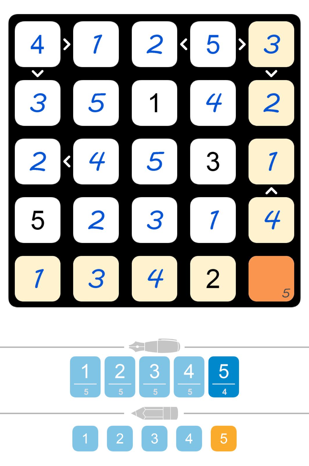 Puzzle Page Futoshiki May 13 2025
