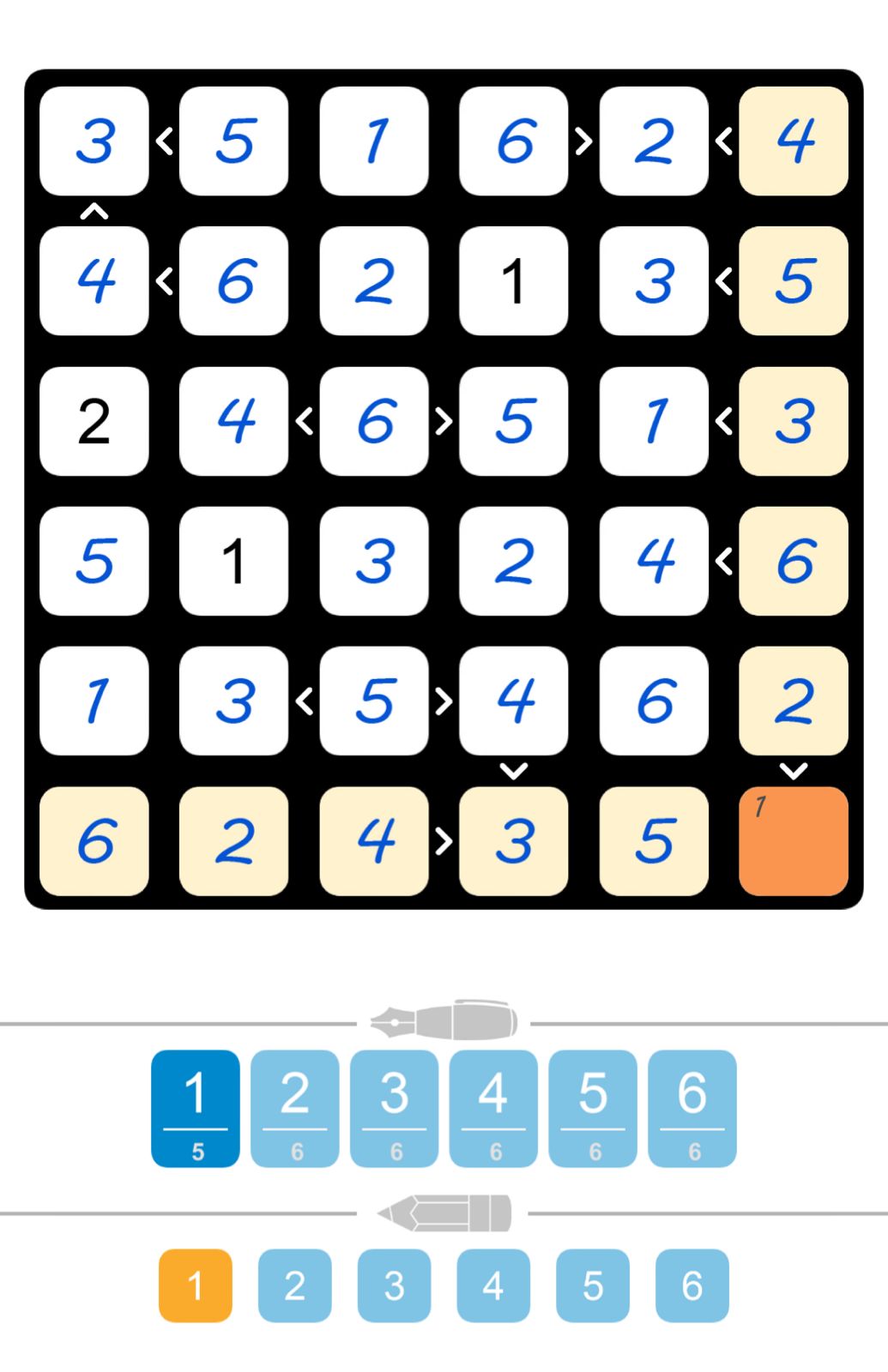 Puzzle Page Futoshiki May 23 2025