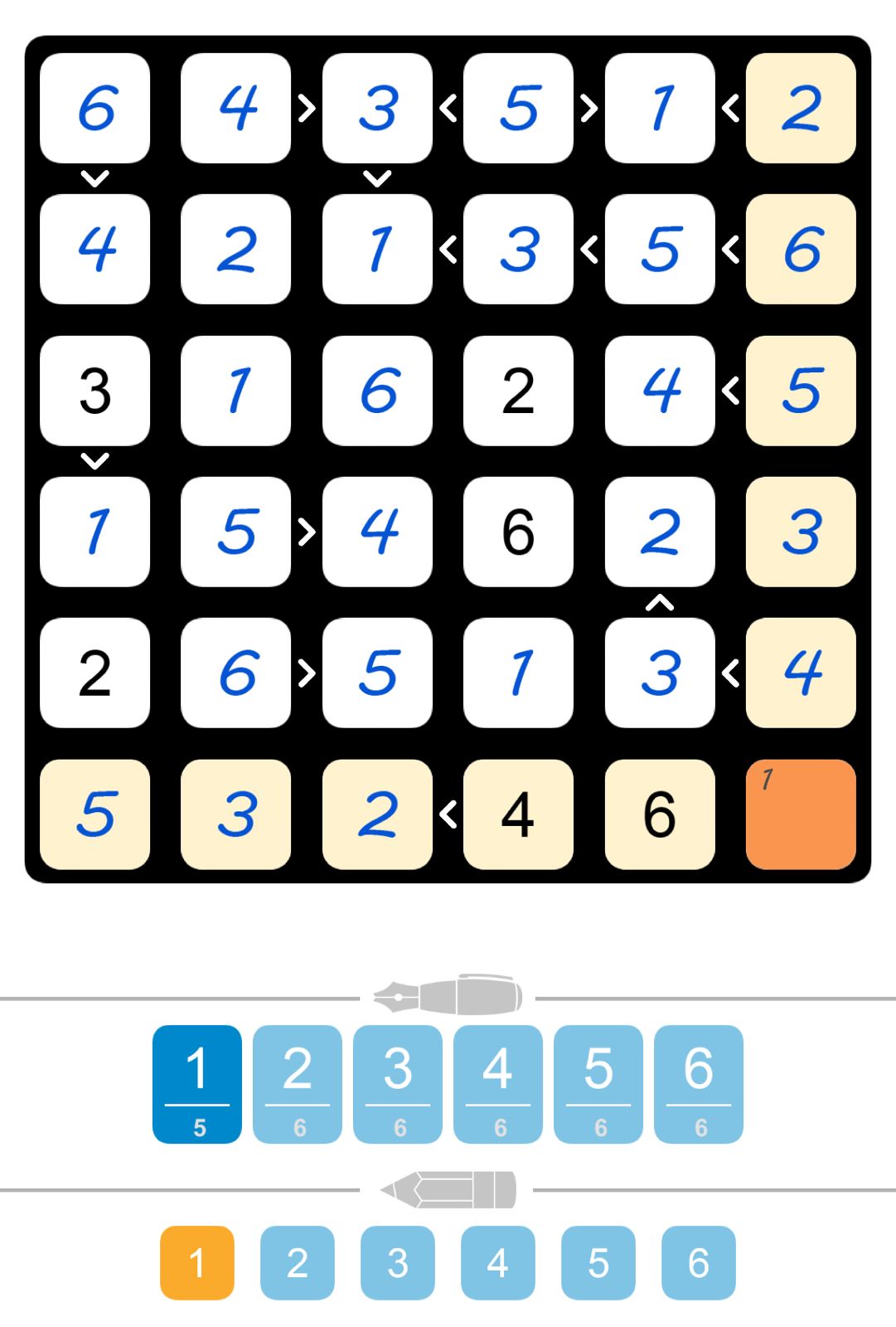 Puzzle Page Futoshiki May 24 2025