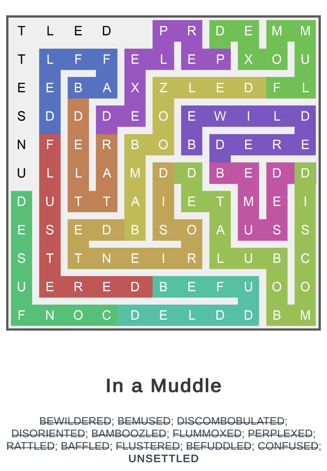 Puzzle Page Word Snake May 10 2025