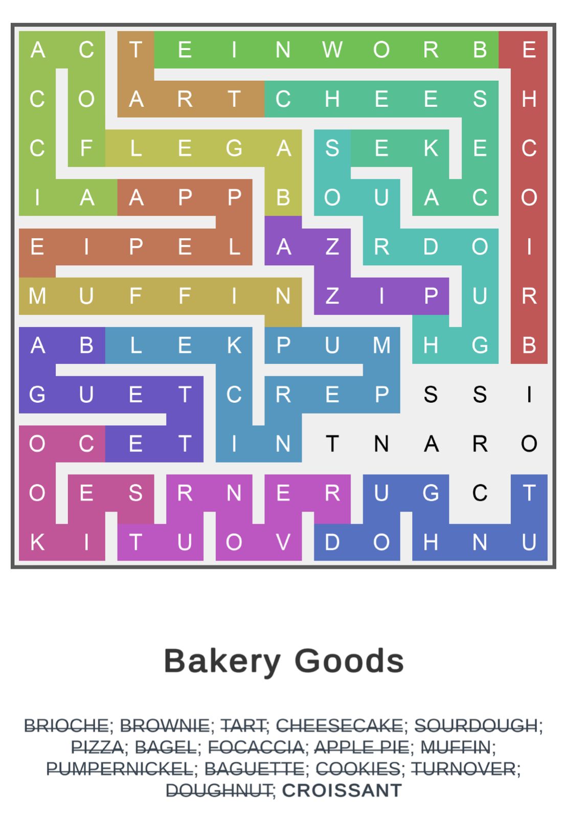 Puzzle Page Word Snake May 31 2025