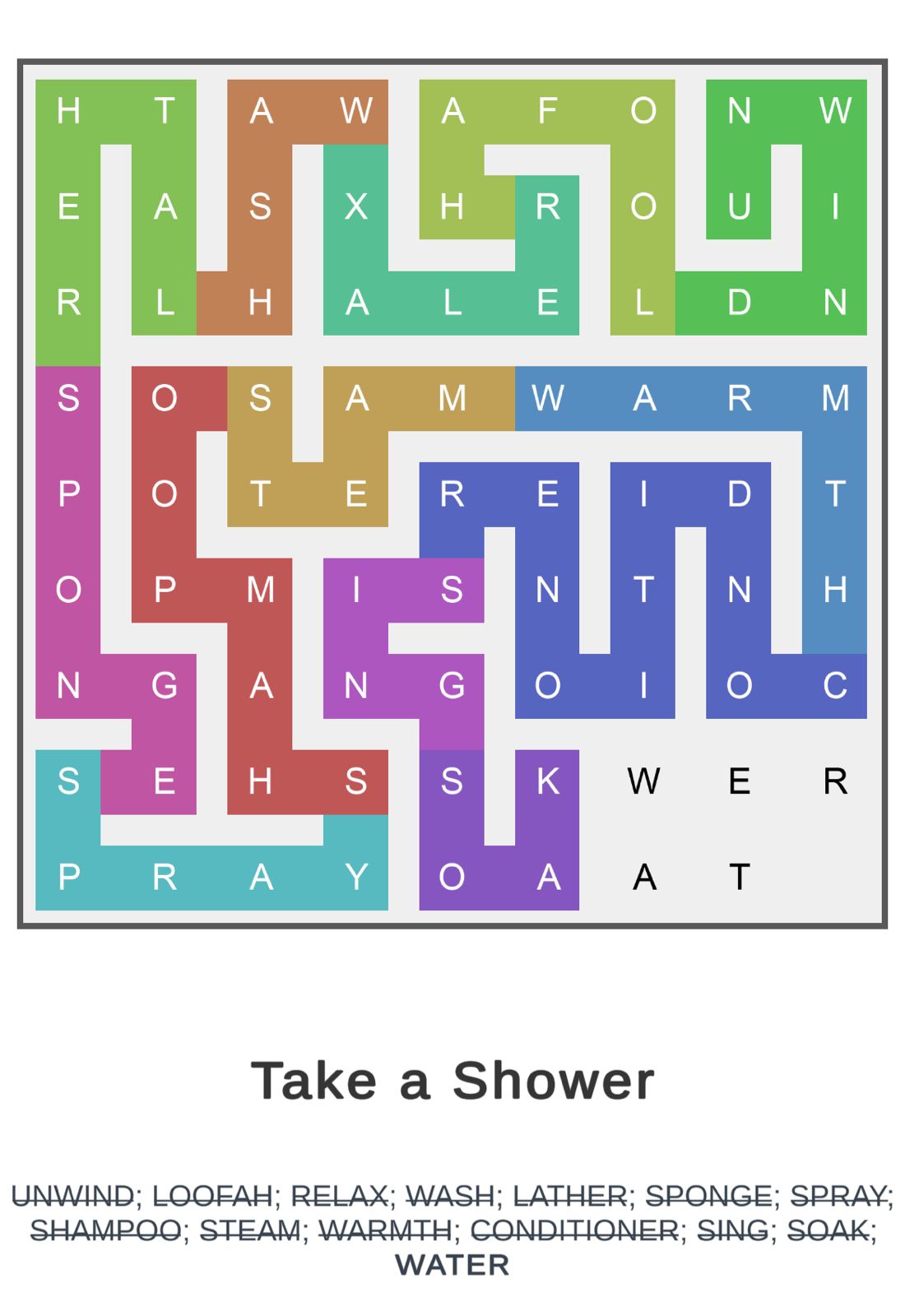 Puzzle Page Word Snake May 7 2025