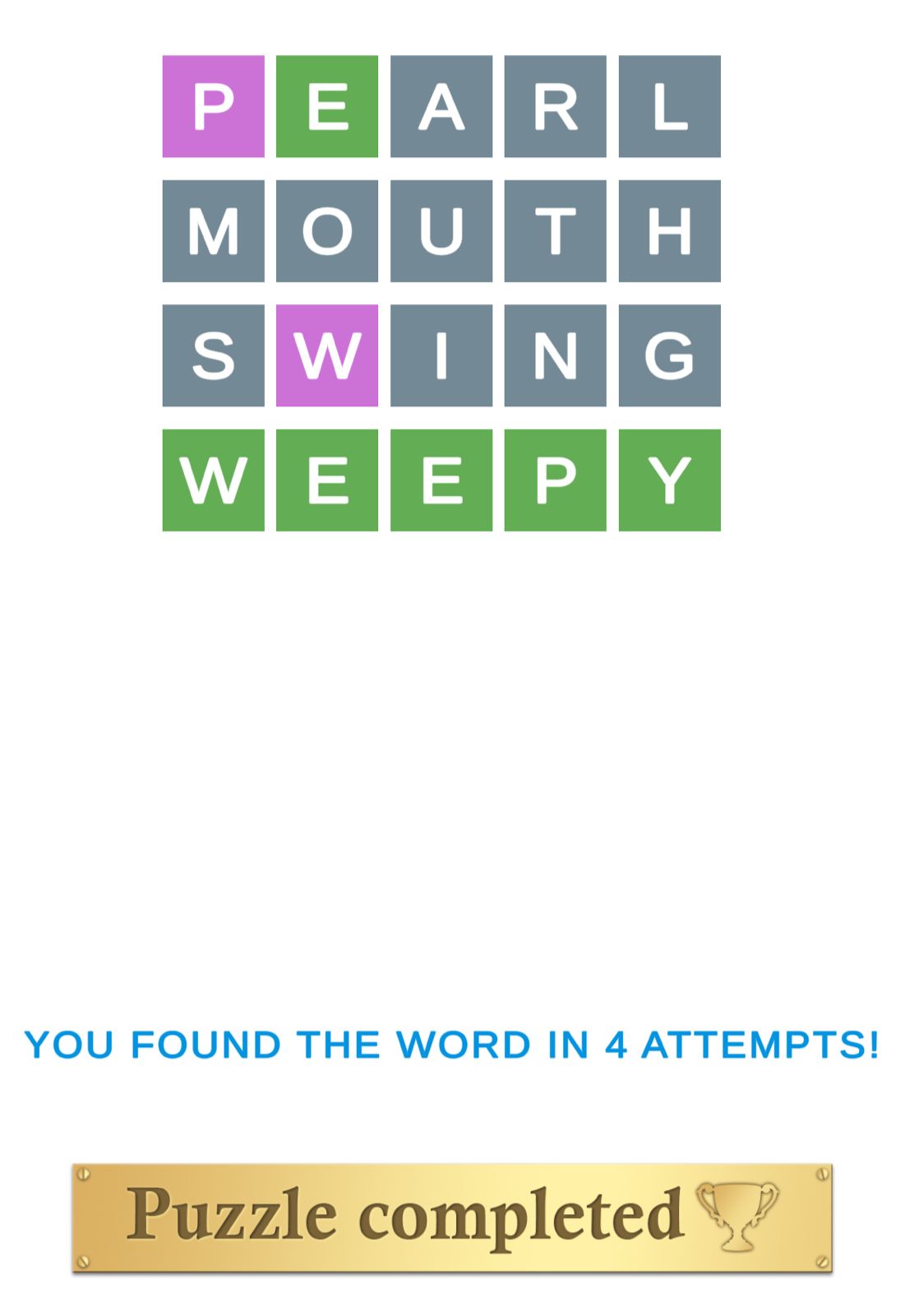 Puzzle Page Wordy May 21 2025