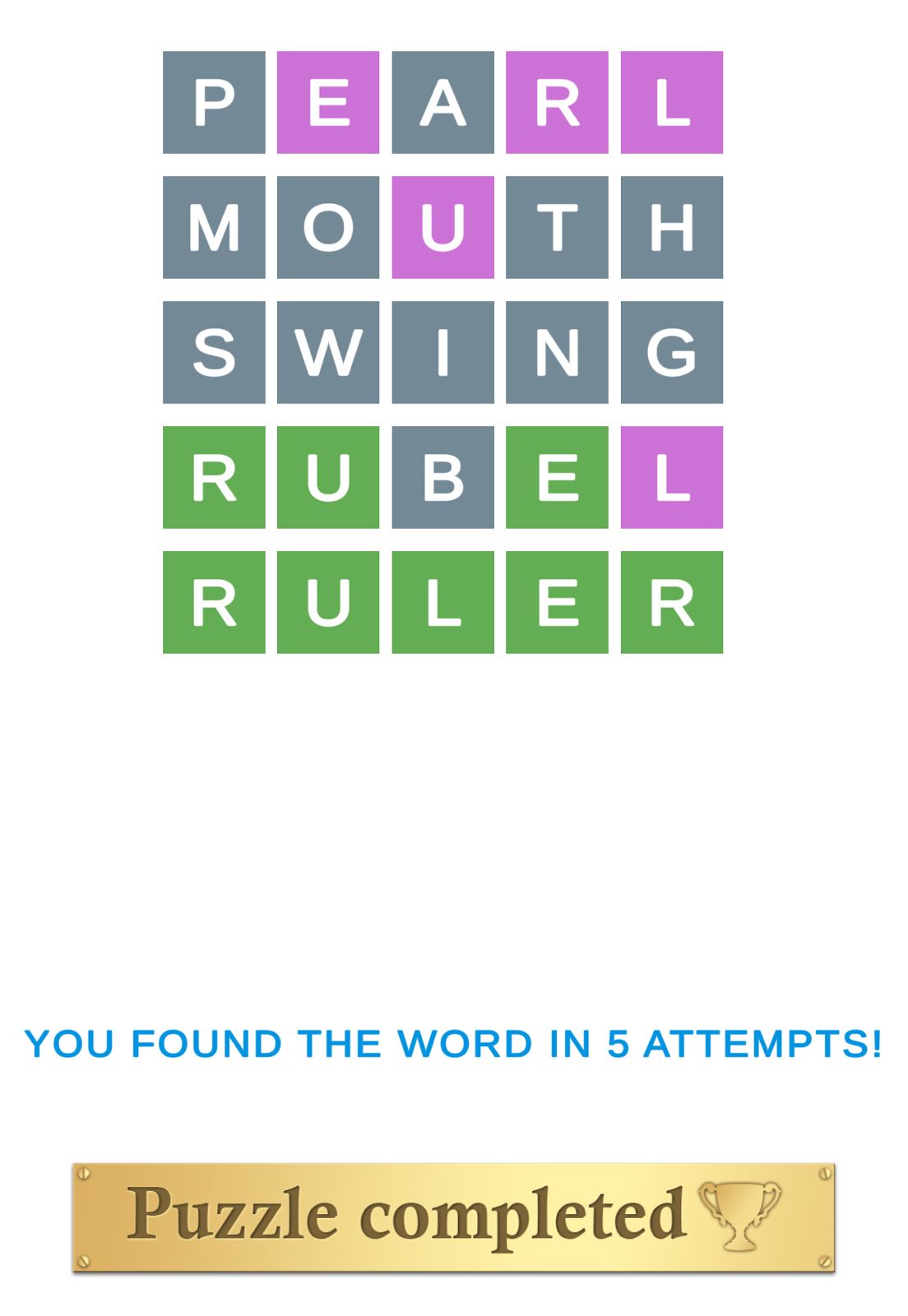 Puzzle Page Wordy May 22 2025