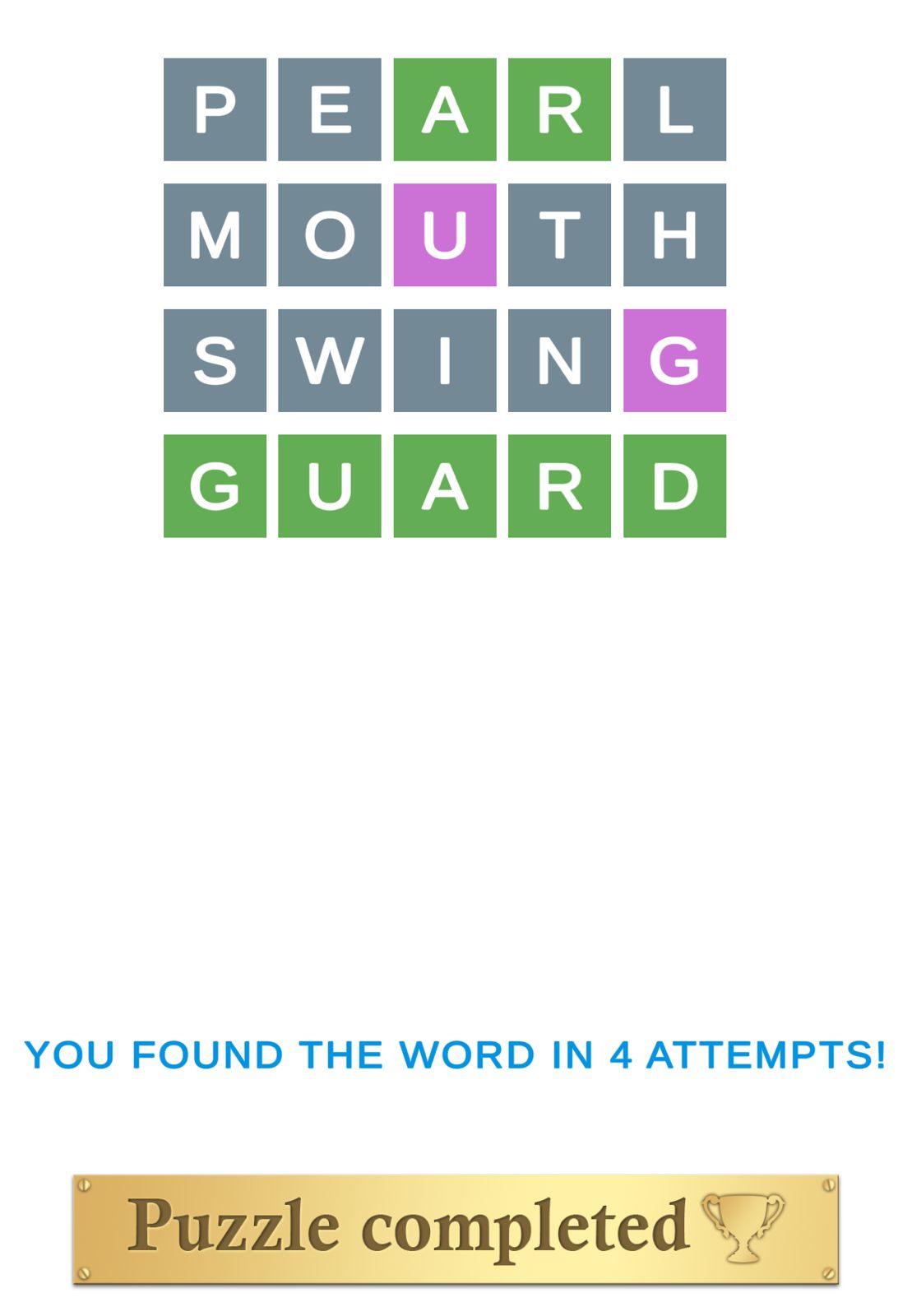 Puzzle Page Wordy May 24 2025