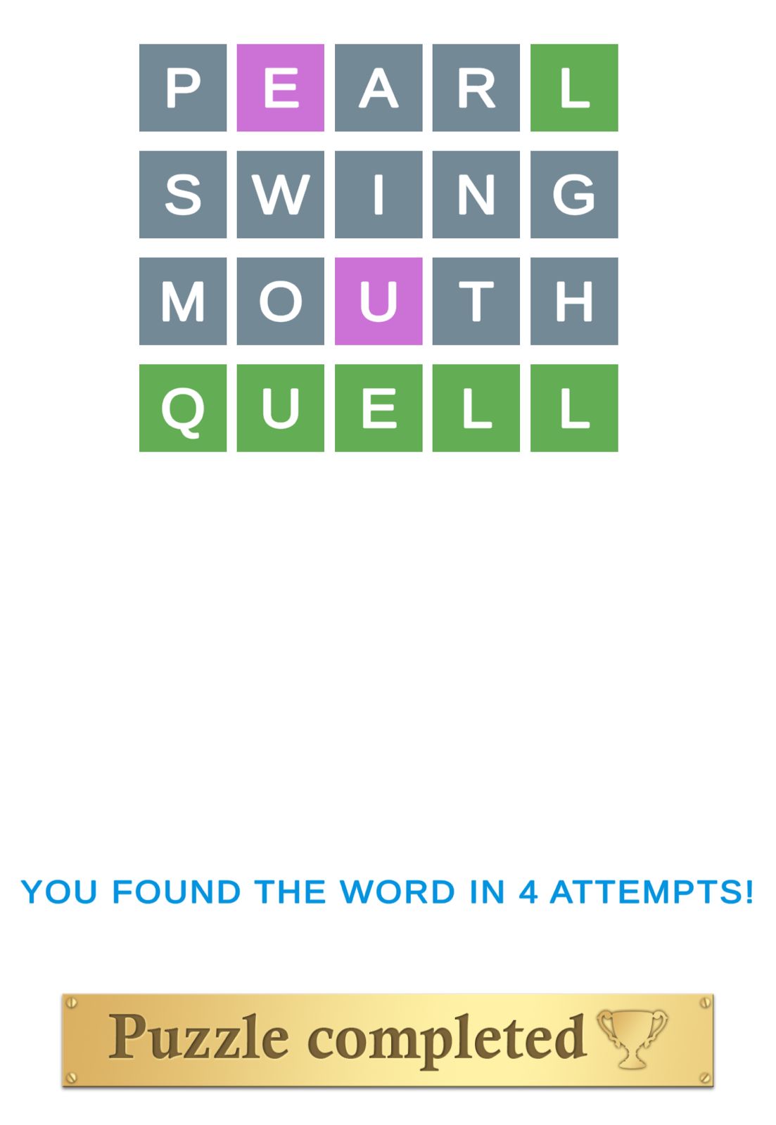 Puzzle Page Wordy May 25 2025