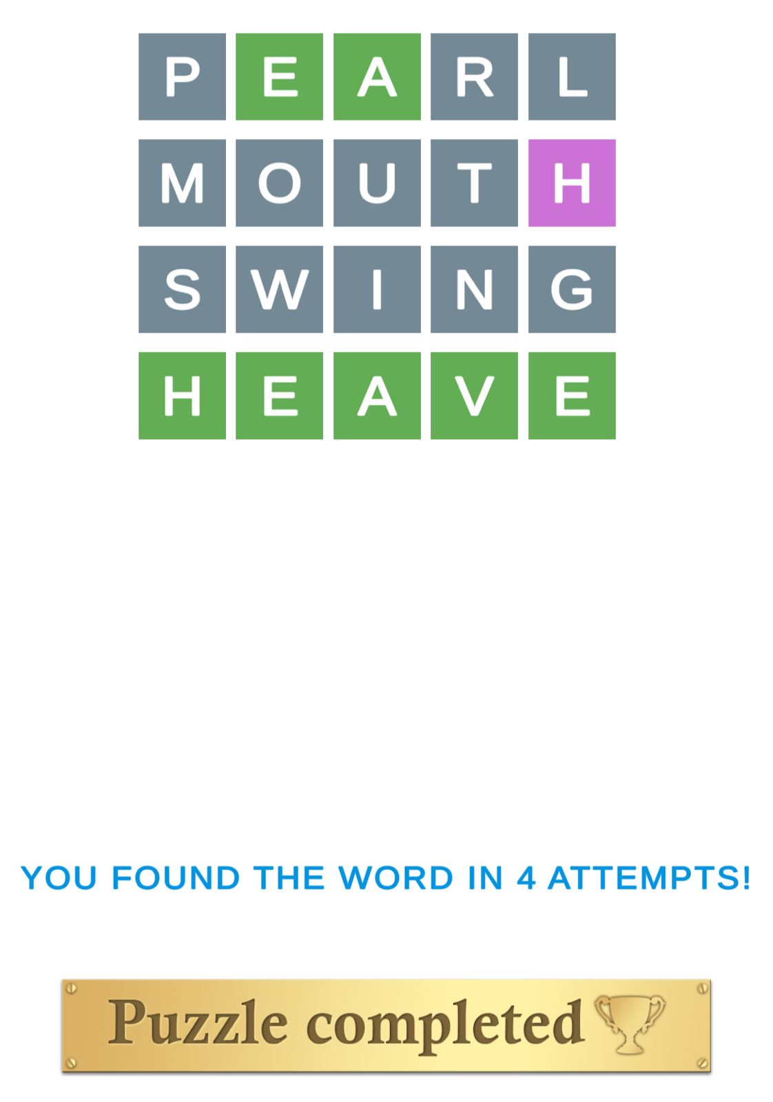 Puzzle Page Wordy May 4 2025