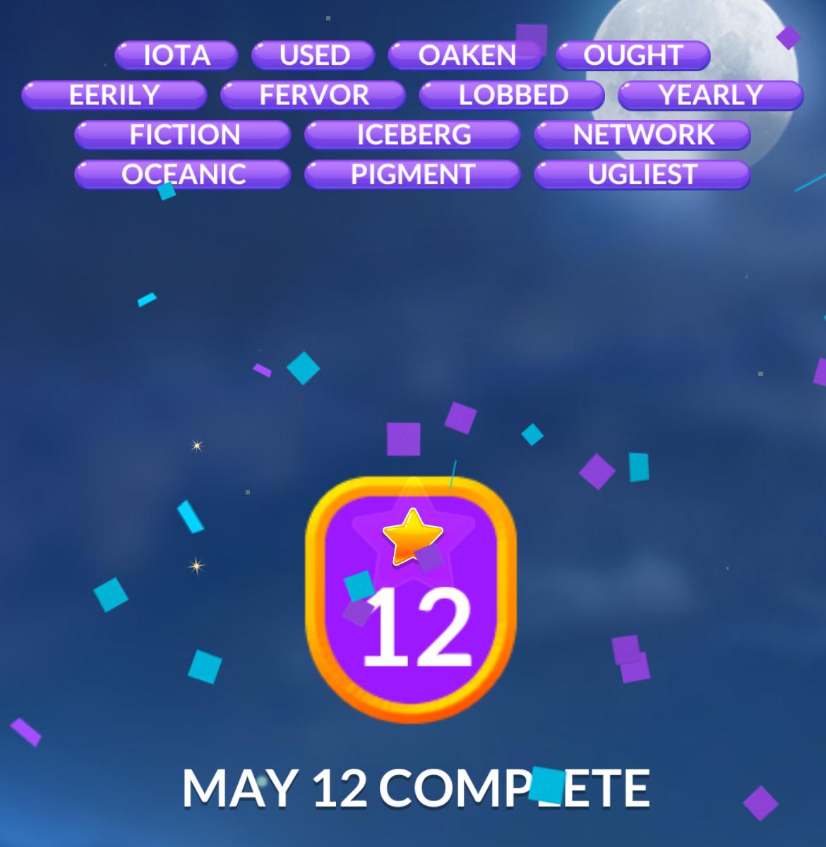 Word Stacks Daily Puzzle May 12 2025