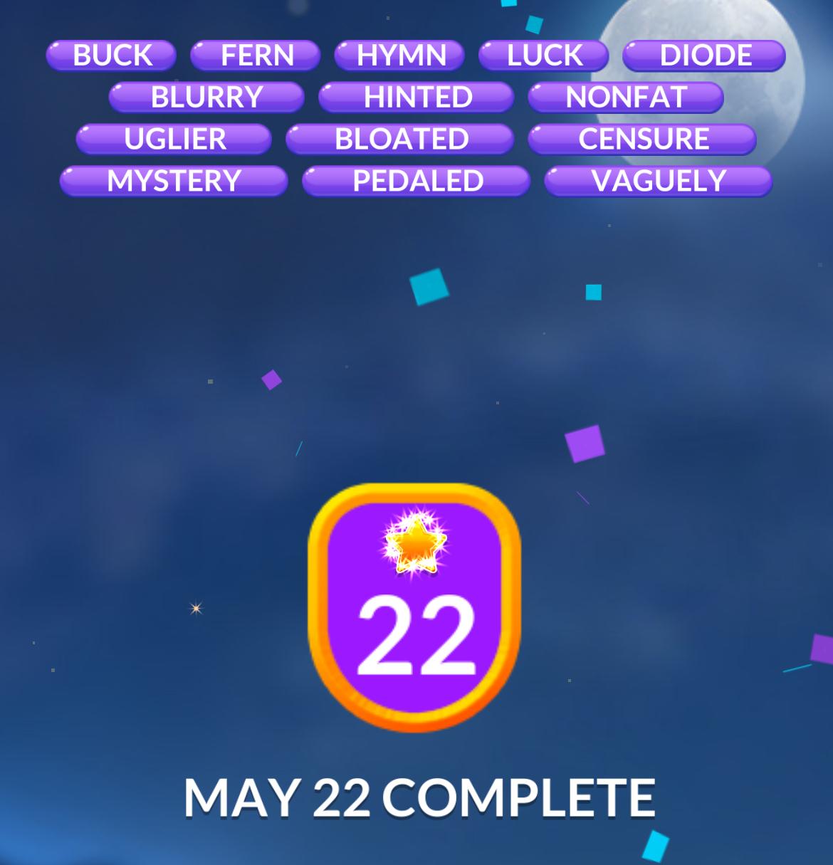 Word Stacks Daily Puzzle May 22 2025