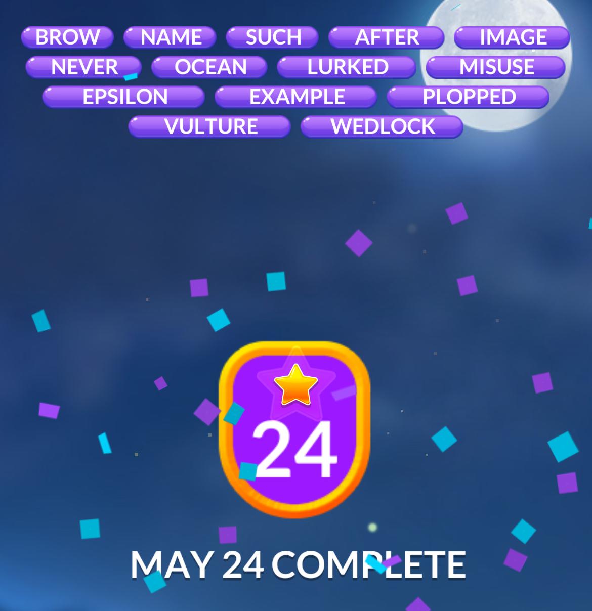 Word Stacks Daily Puzzle May 24 2025