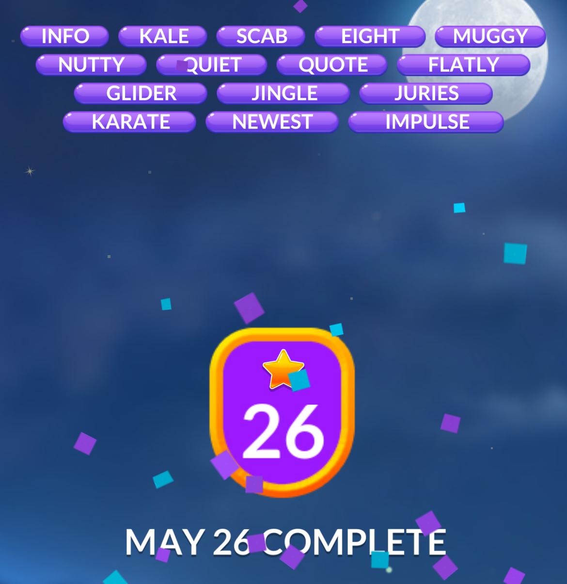 Word Stacks Daily Puzzle May 26 2025