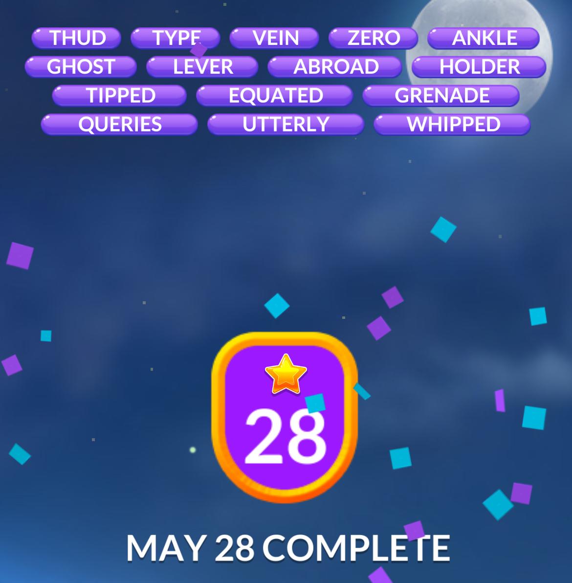 Word Stacks Daily Puzzle May 28 2025