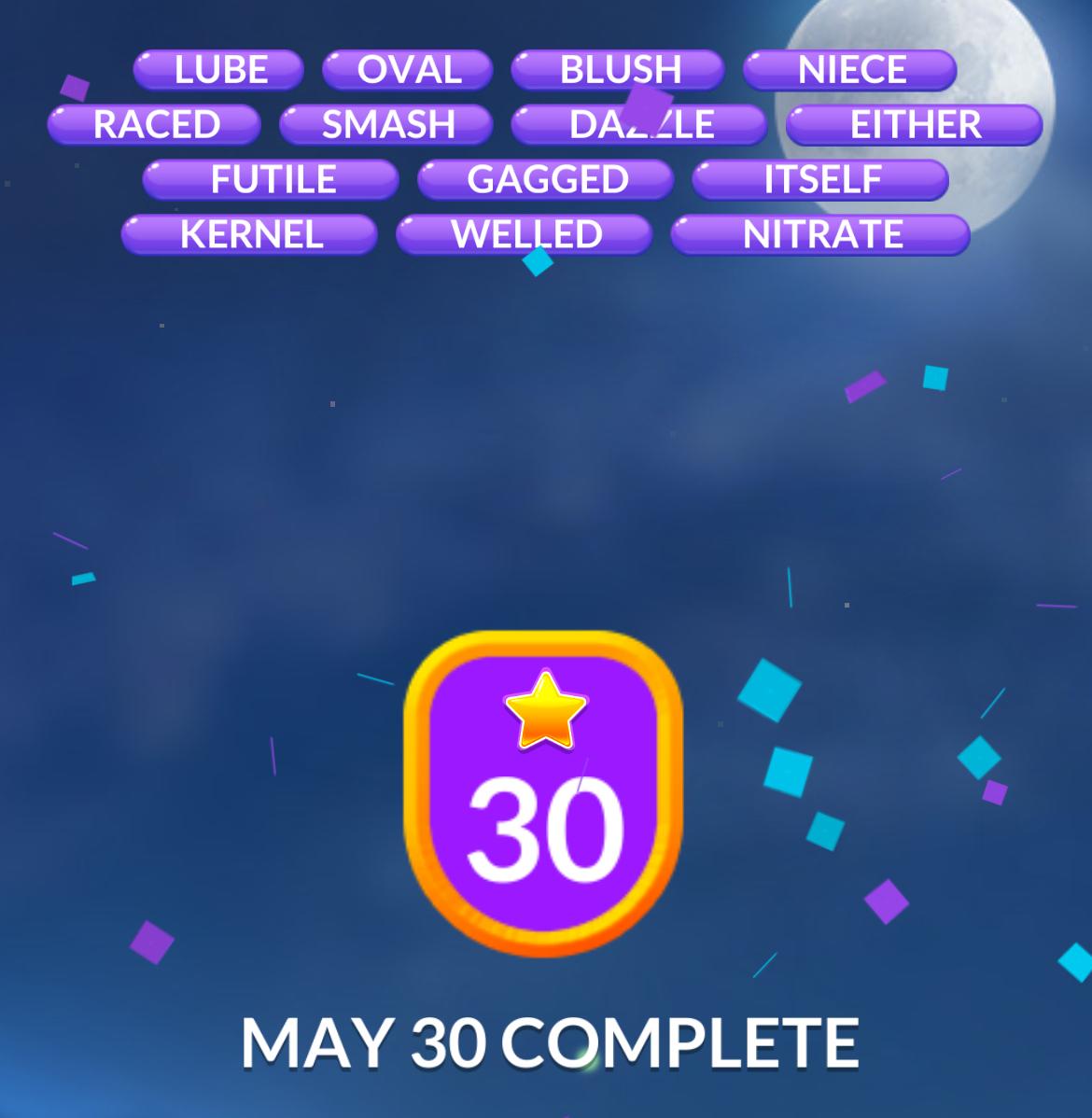 Word Stacks Daily Puzzle May 30 2025
