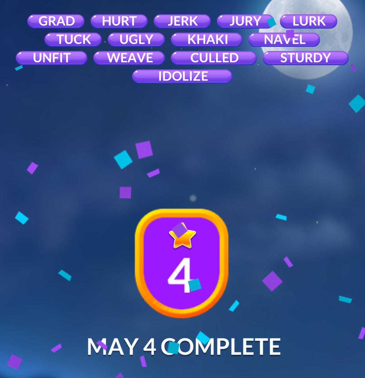 Word Stacks Daily Puzzle May 4 2025