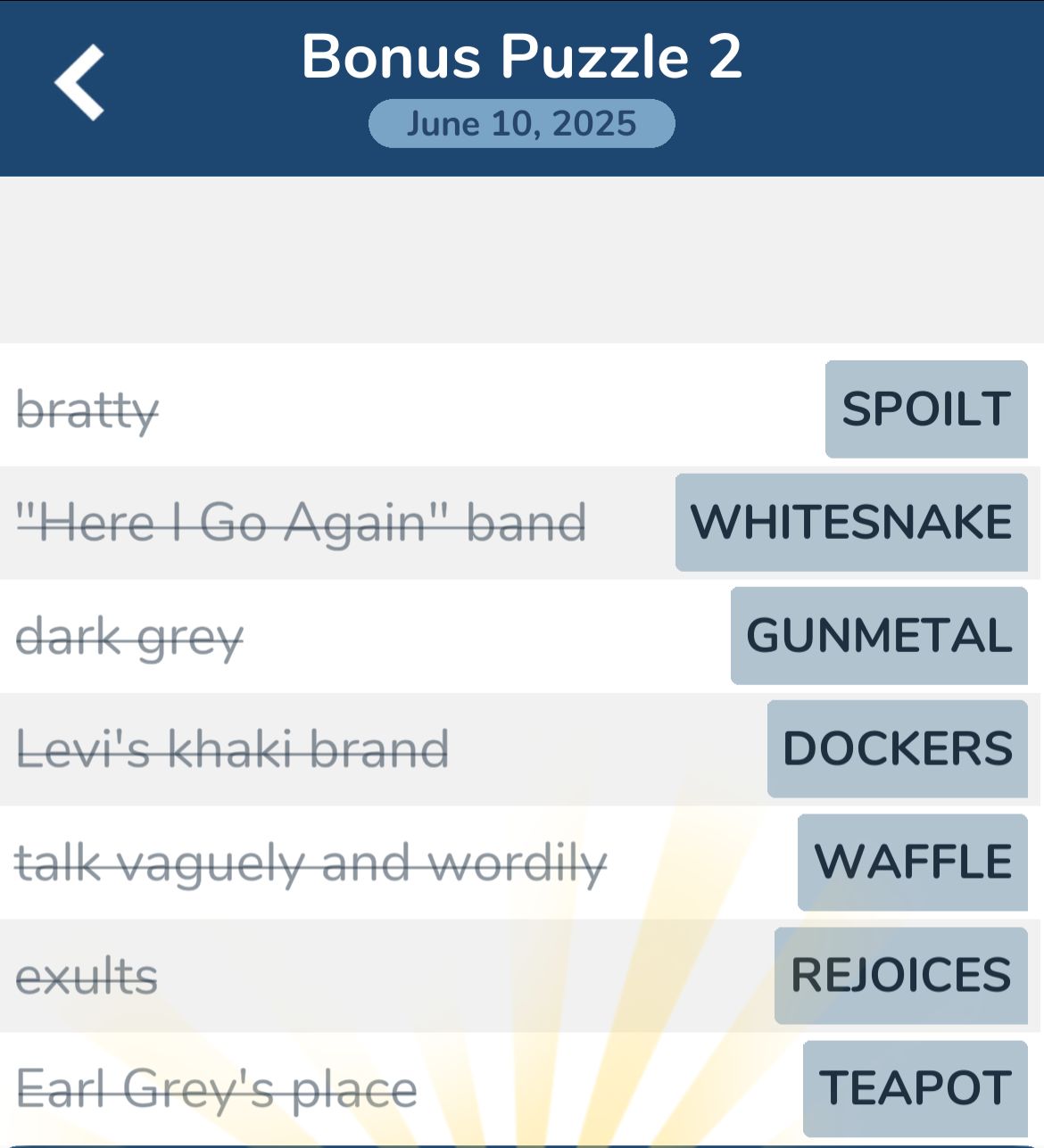 7 Little Words June 10 2025 Bonus 2