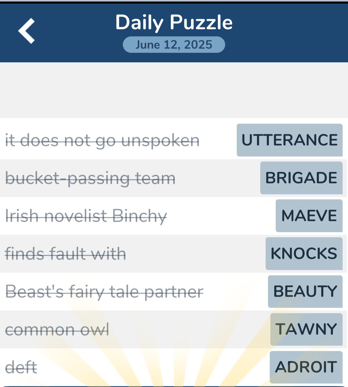 7 Little Words June 12 2025