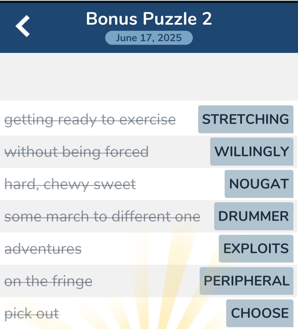 7 Little Words June 17 2025 Bonus 2