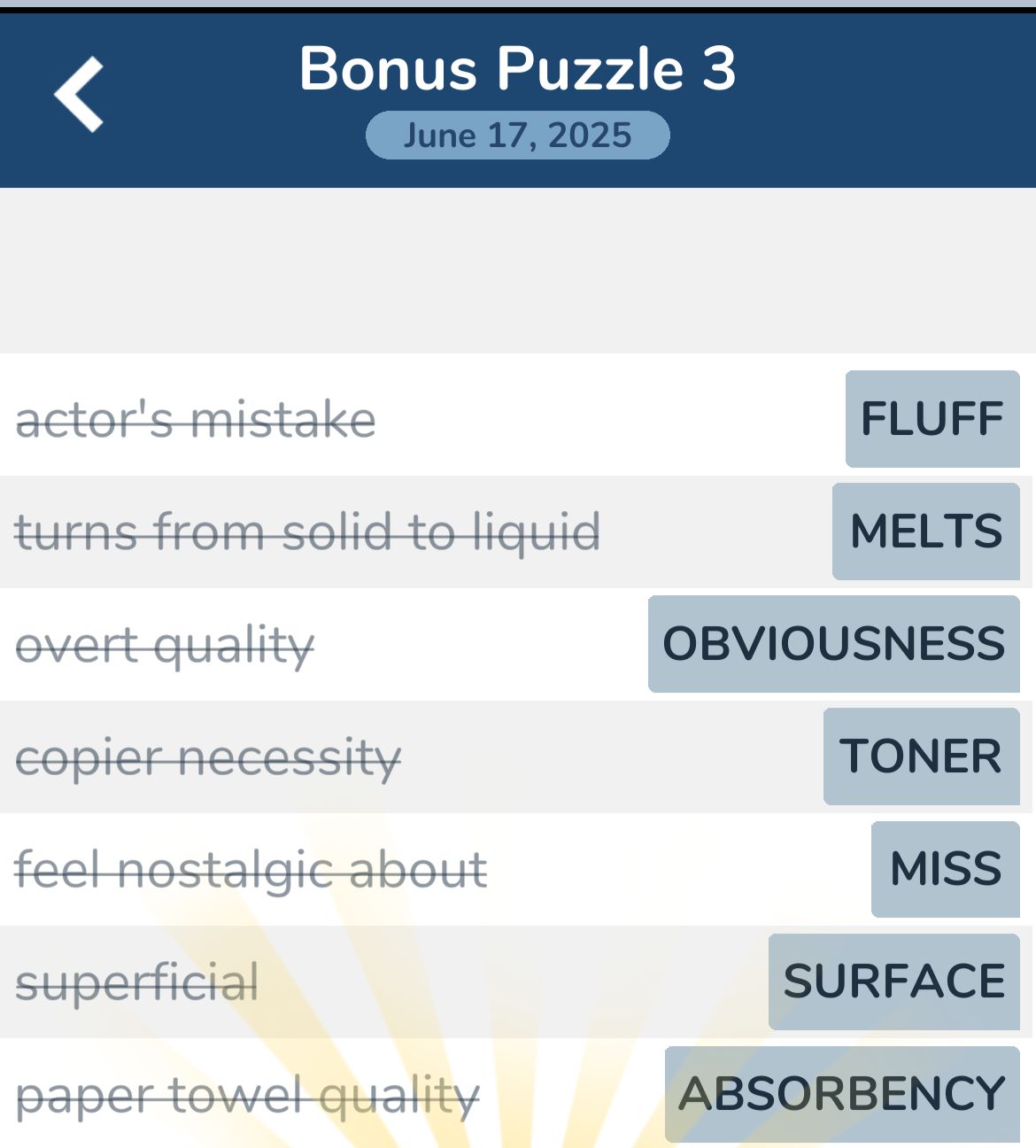 7 Little Words June 17 2025 Bonus 3