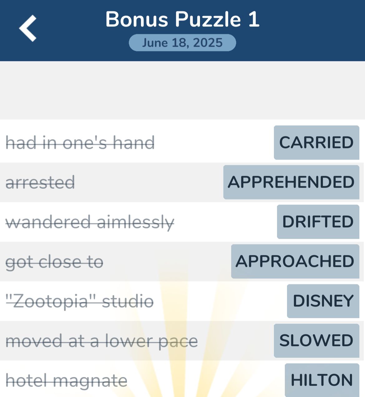 7 Little Words June 18 2025 Bonus 1