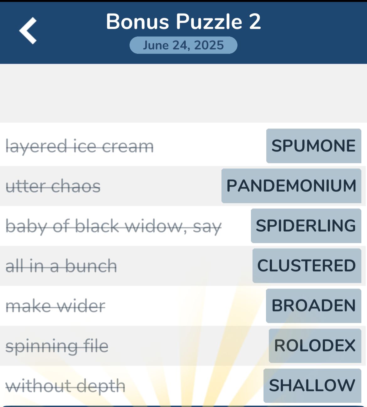 7 Little Words June 24 2025 Bonus 2