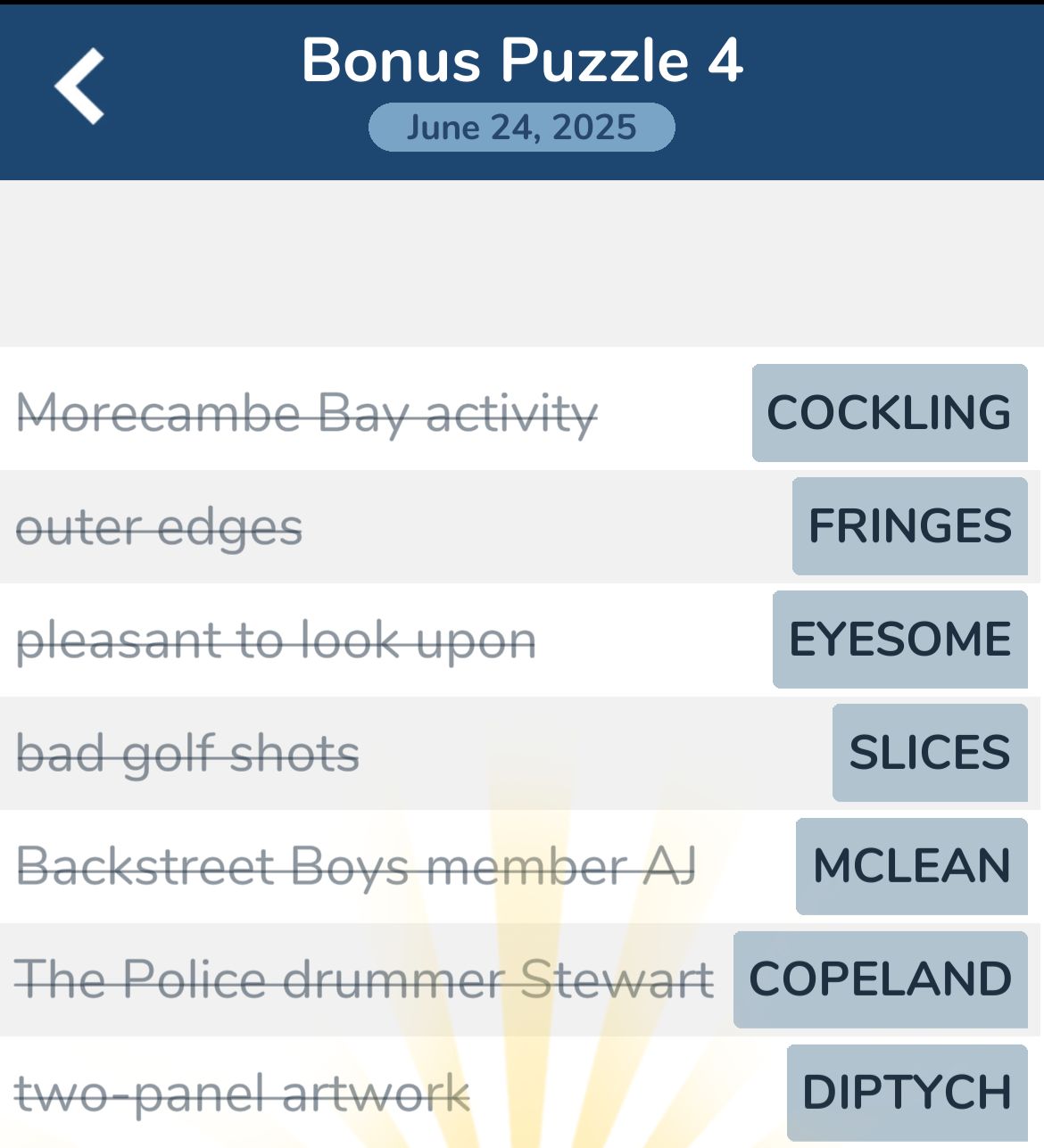 7 Little Words June 24 2025 Bonus 4