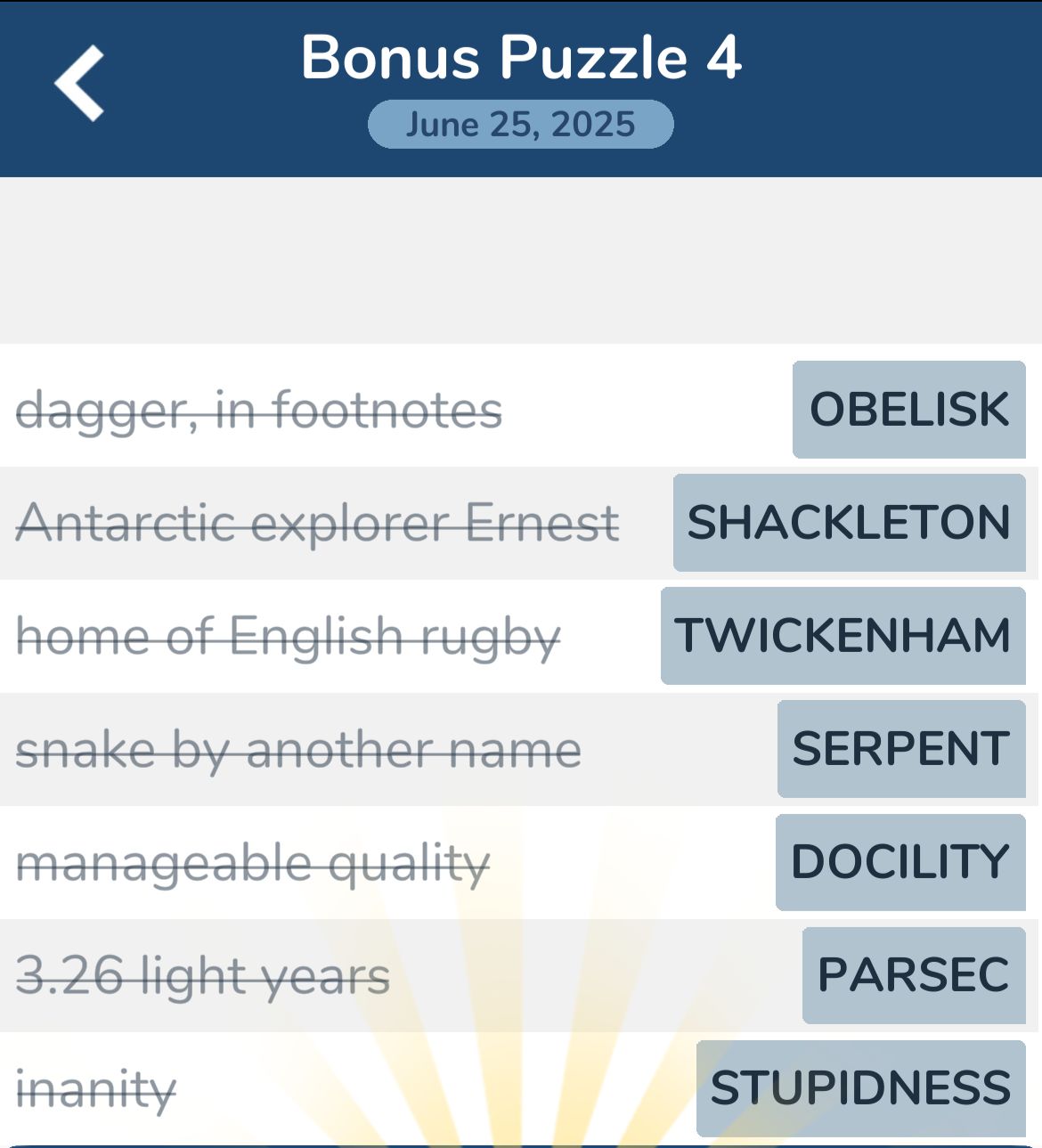 7 Little Words June 25 2025 Bonus 4