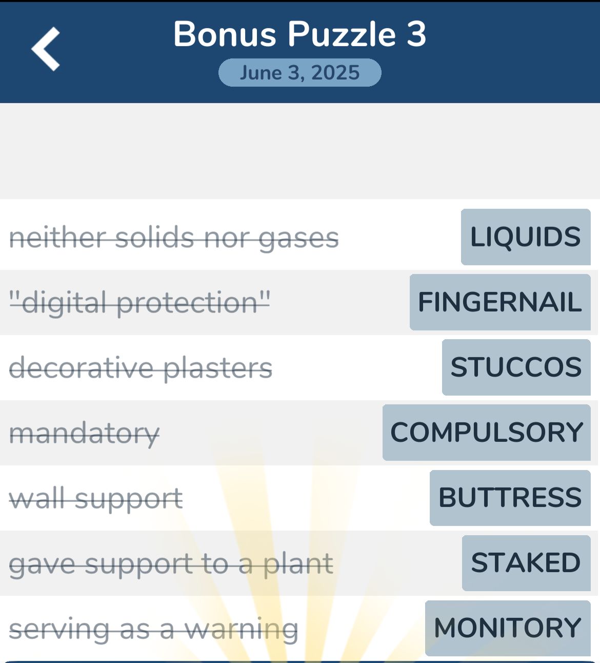7 Little Words June 3 2025 Bonus 3