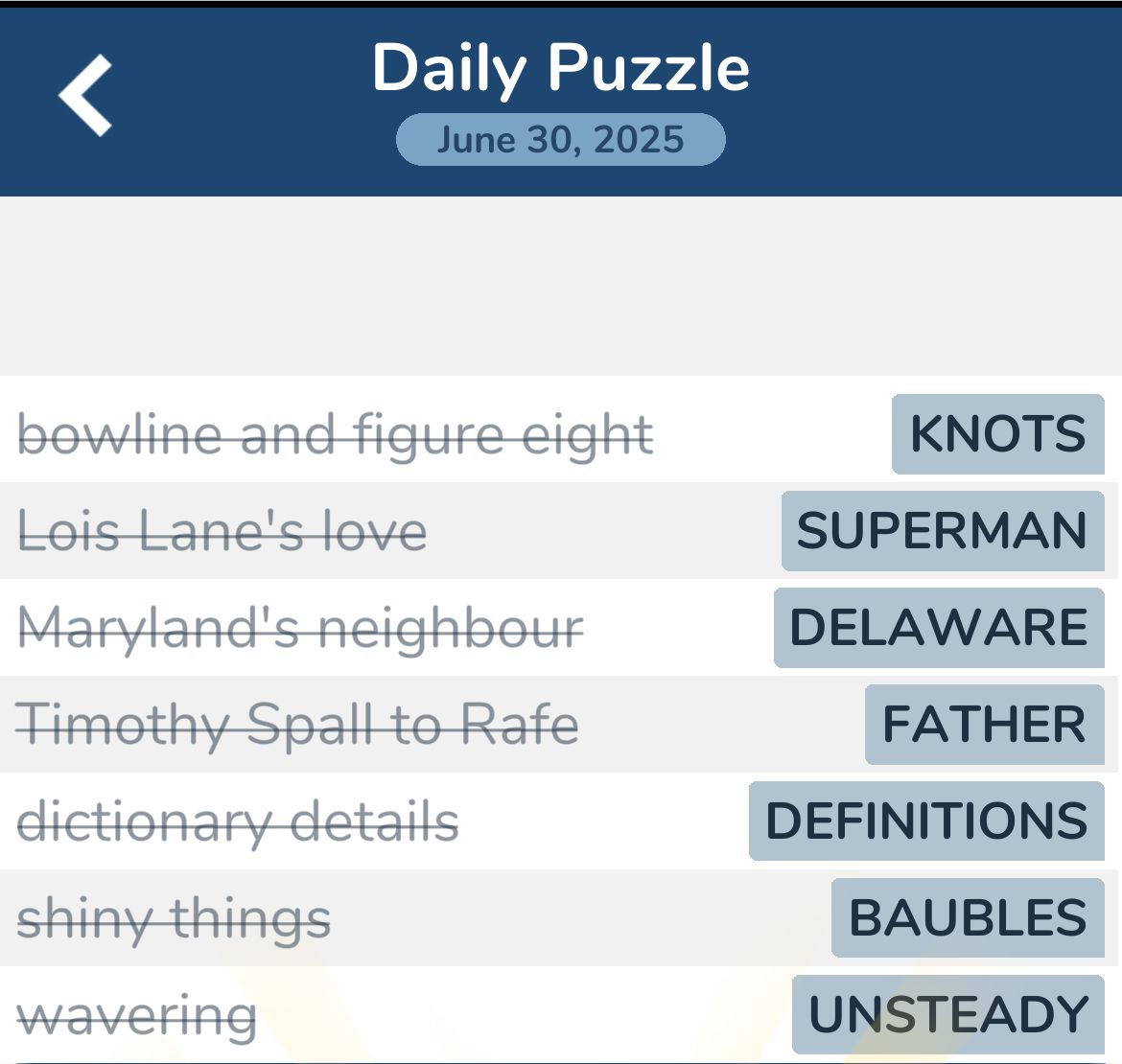 7 Little Words June 30