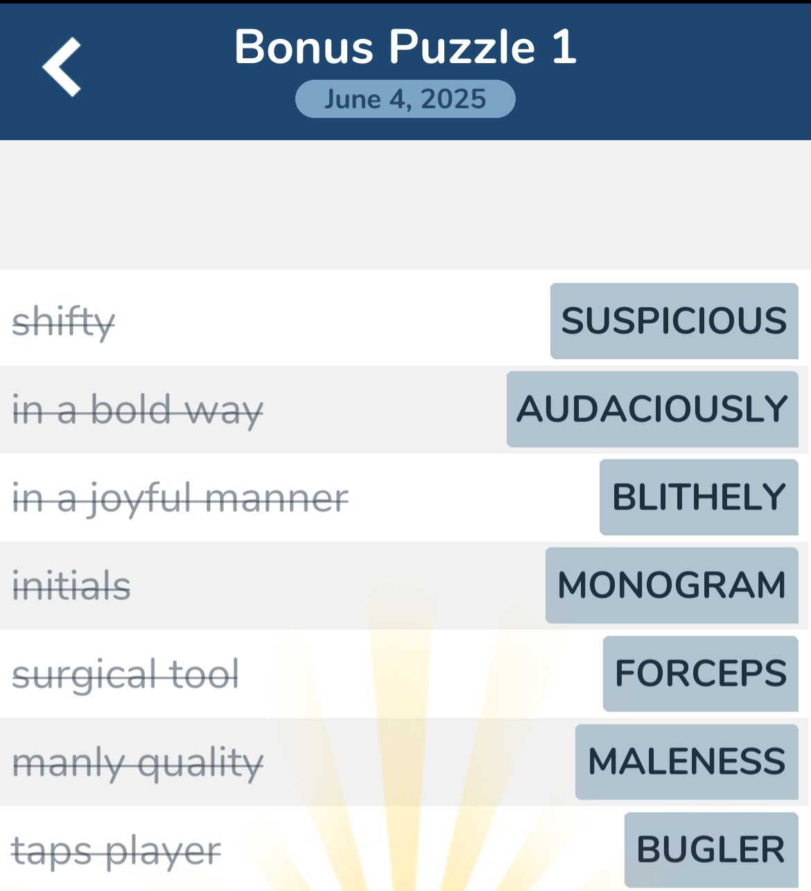 7 Little Words June 4 2025 Bonus 1 7 Little Words June 4 2025 Bonus 1