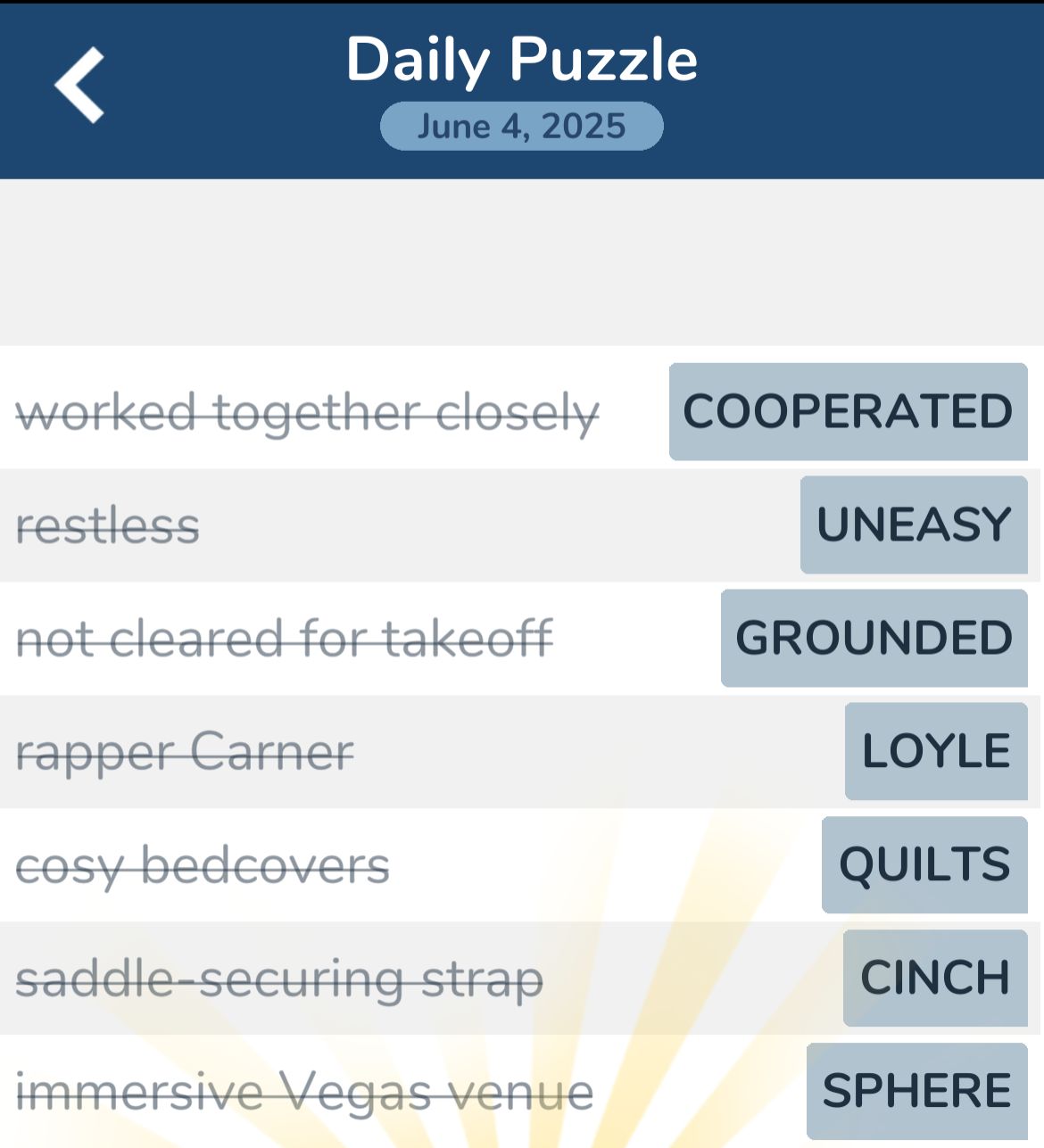 7 Little Words June 4 2025 7 Little Words June 4 2025