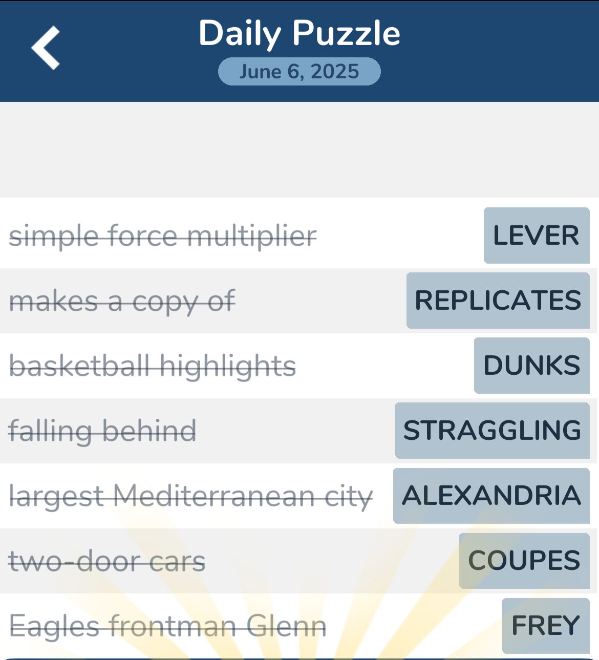 7 Little Words June 6 2025