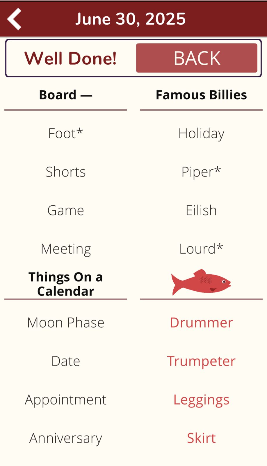7 Little Words Red Herring June 30 2025 7 Little Words Red Herring June 30 2025