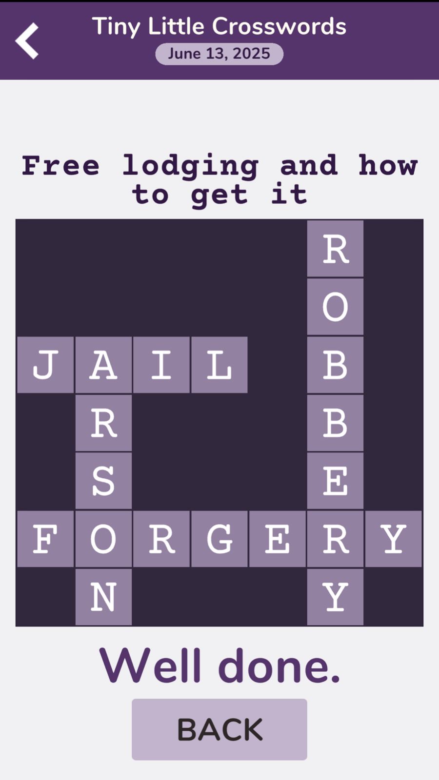 7 Little Words Tiny Little Crosswords June 13 2025