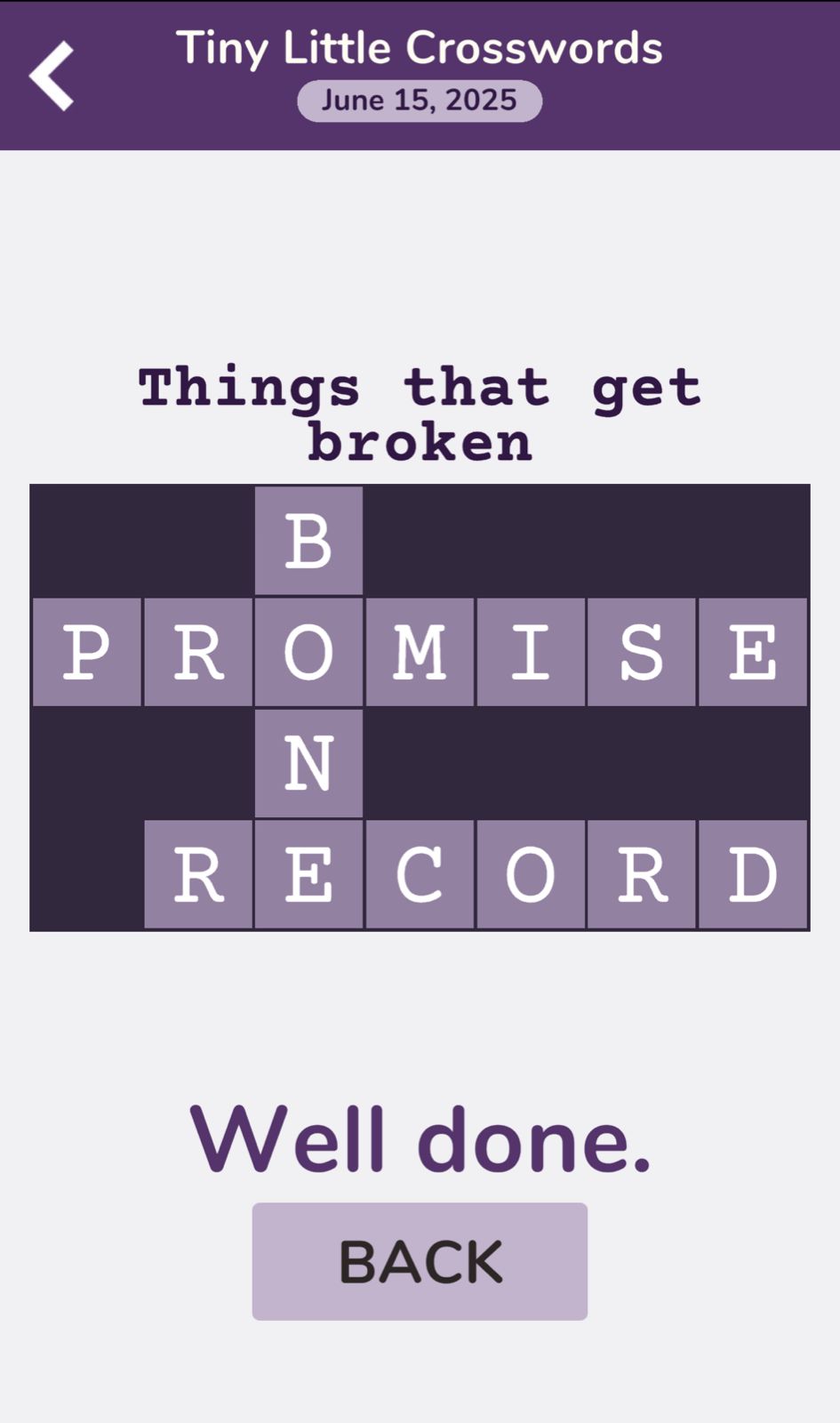 7 Little Words Tiny Little Crosswords June 15 2025