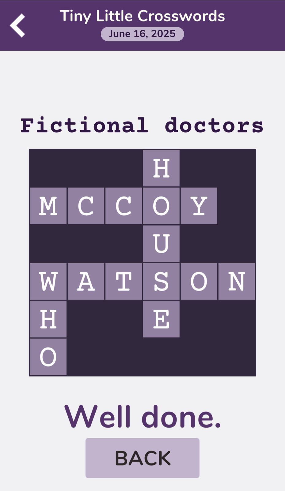 7 Little Words Tiny Little Crosswords June 16 2025