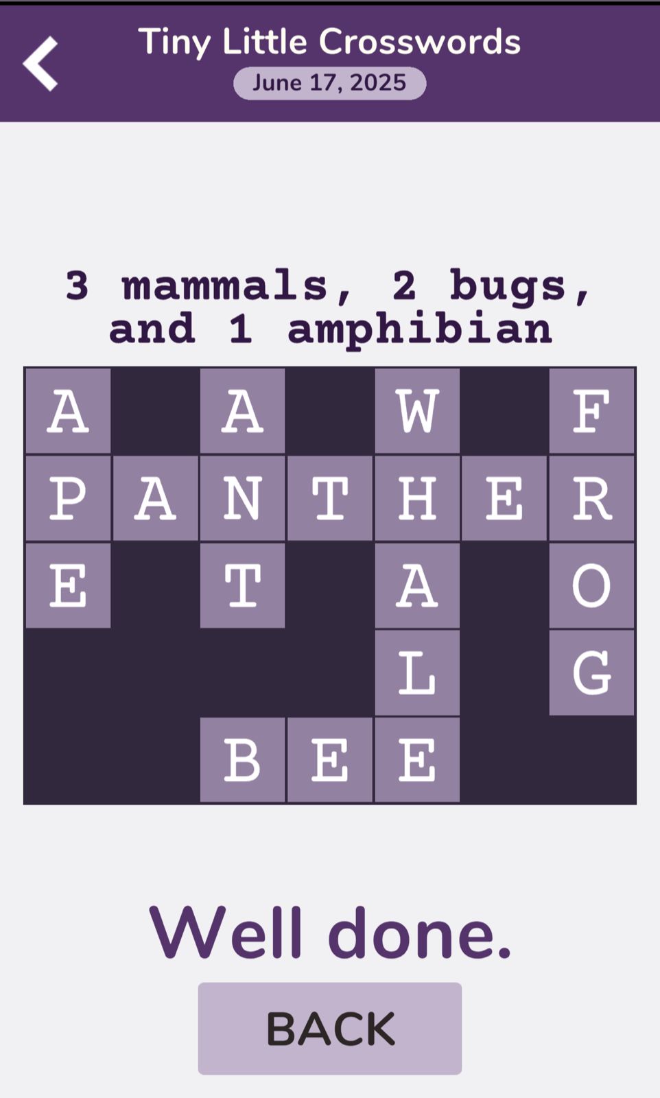 7 Little Words Tiny Little Crosswords June 17 2025