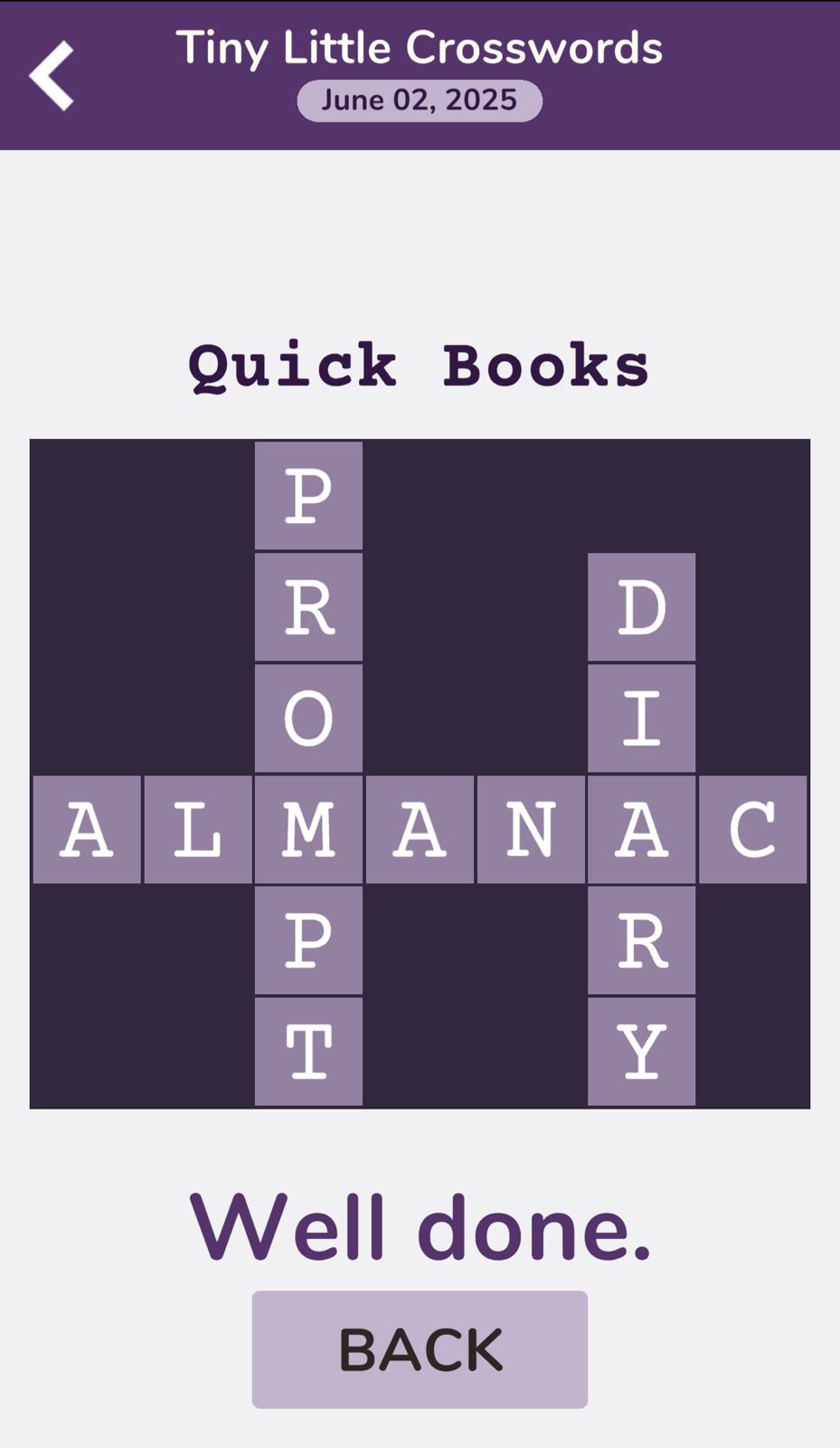 7 Little Words Tiny Little Crosswords June 2 2025
