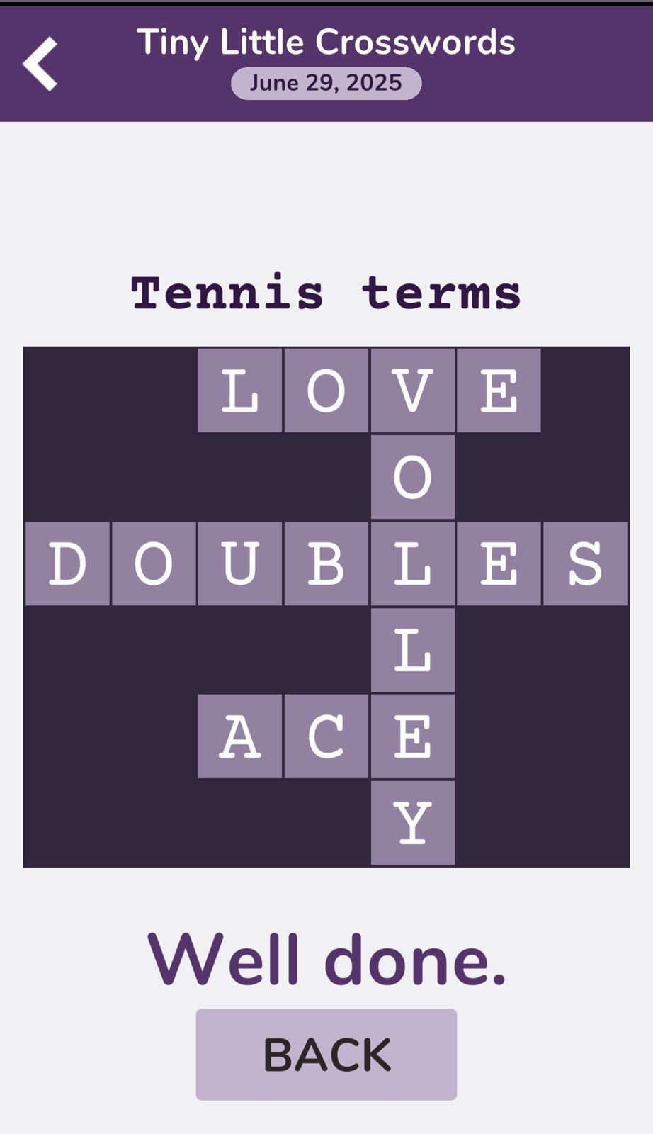 7 Little Words Tiny Little Crosswords June 29 2025