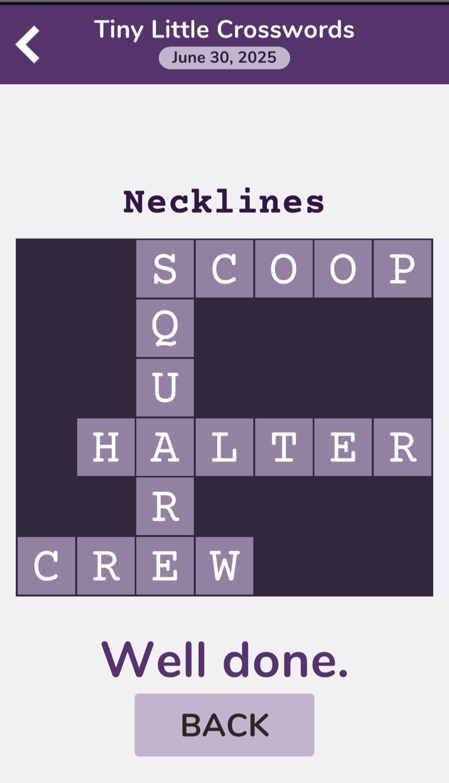 7 Little Words Tiny Little Crosswords June 30 2025