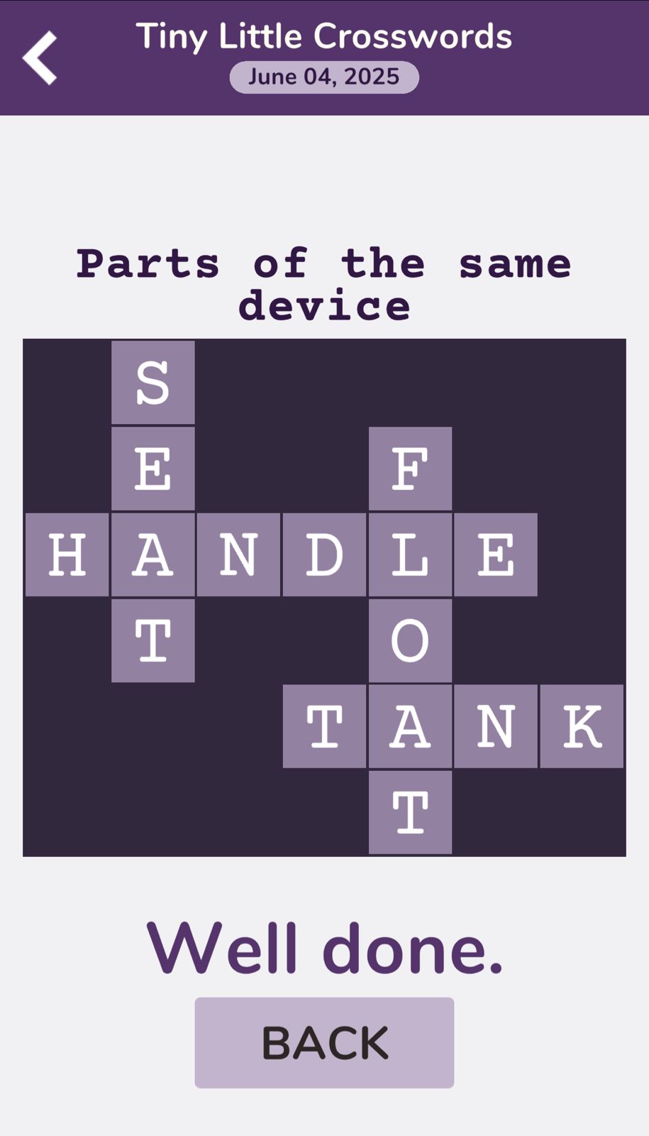 7 Little Words Tiny Little Crosswords June 4 2025