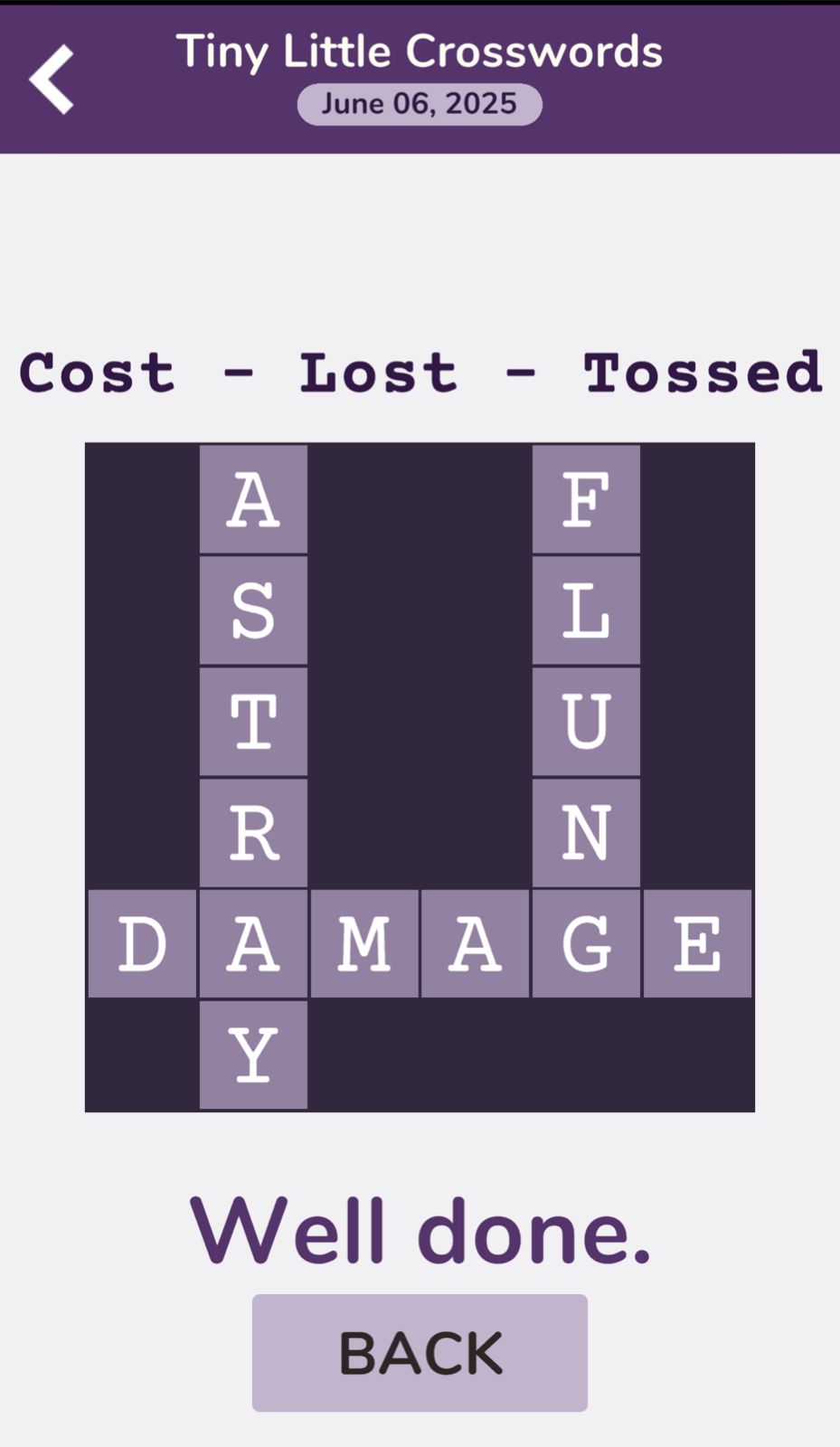 7 Little Words Tiny Little Crosswords June 6 2025
