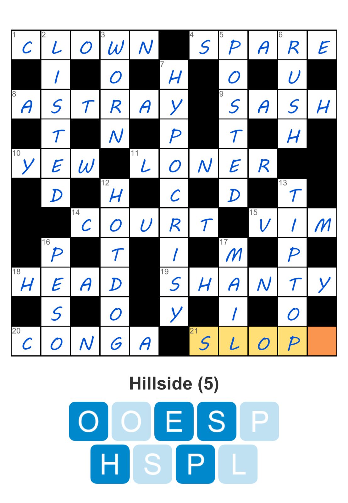 Puzzle Page Crossword July 1 2025