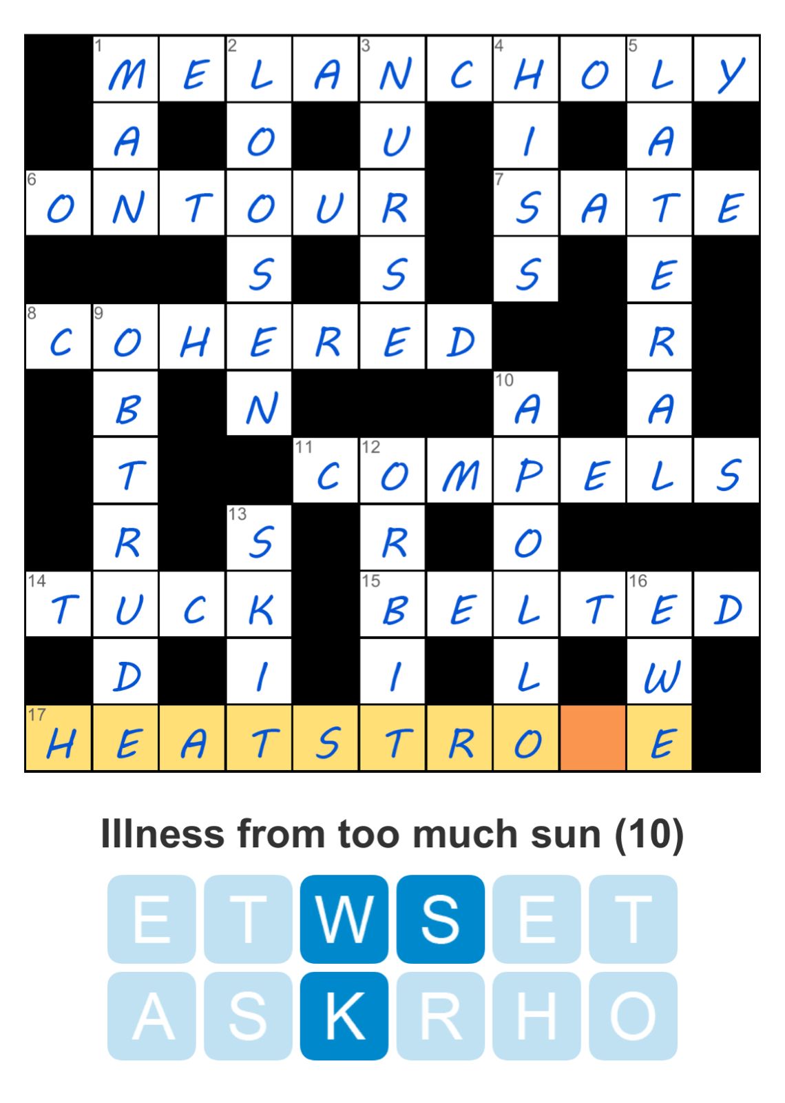 Puzzle Page Crossword June 16 2025