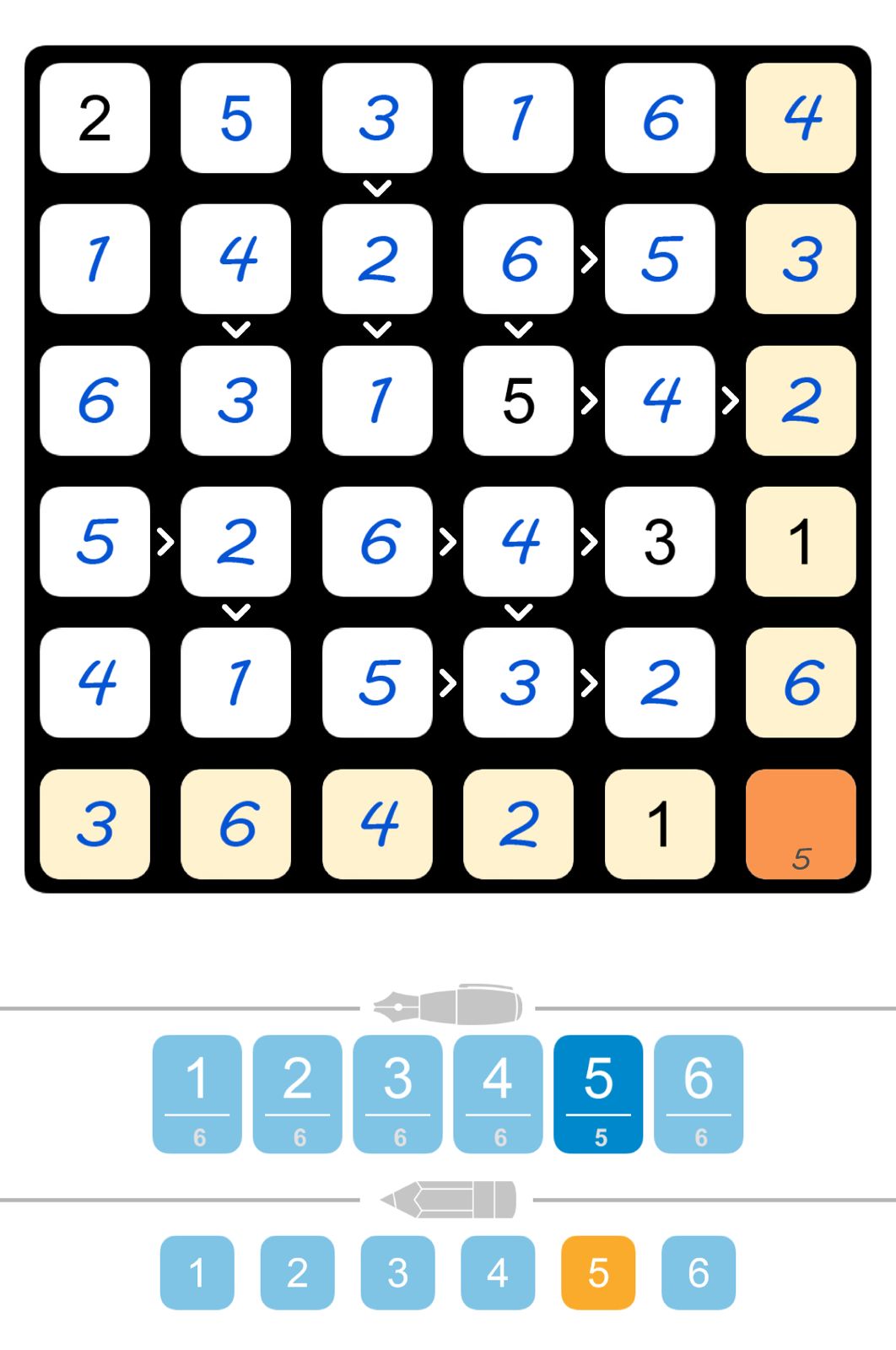 Puzzle Page Futoshiki June 14 2025