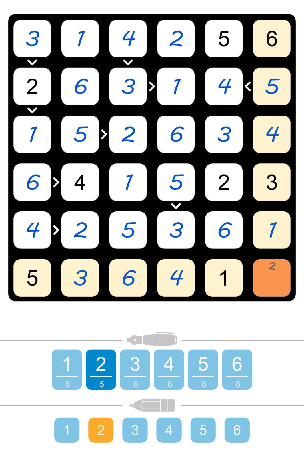 Puzzle Page Futoshiki June 20 2025