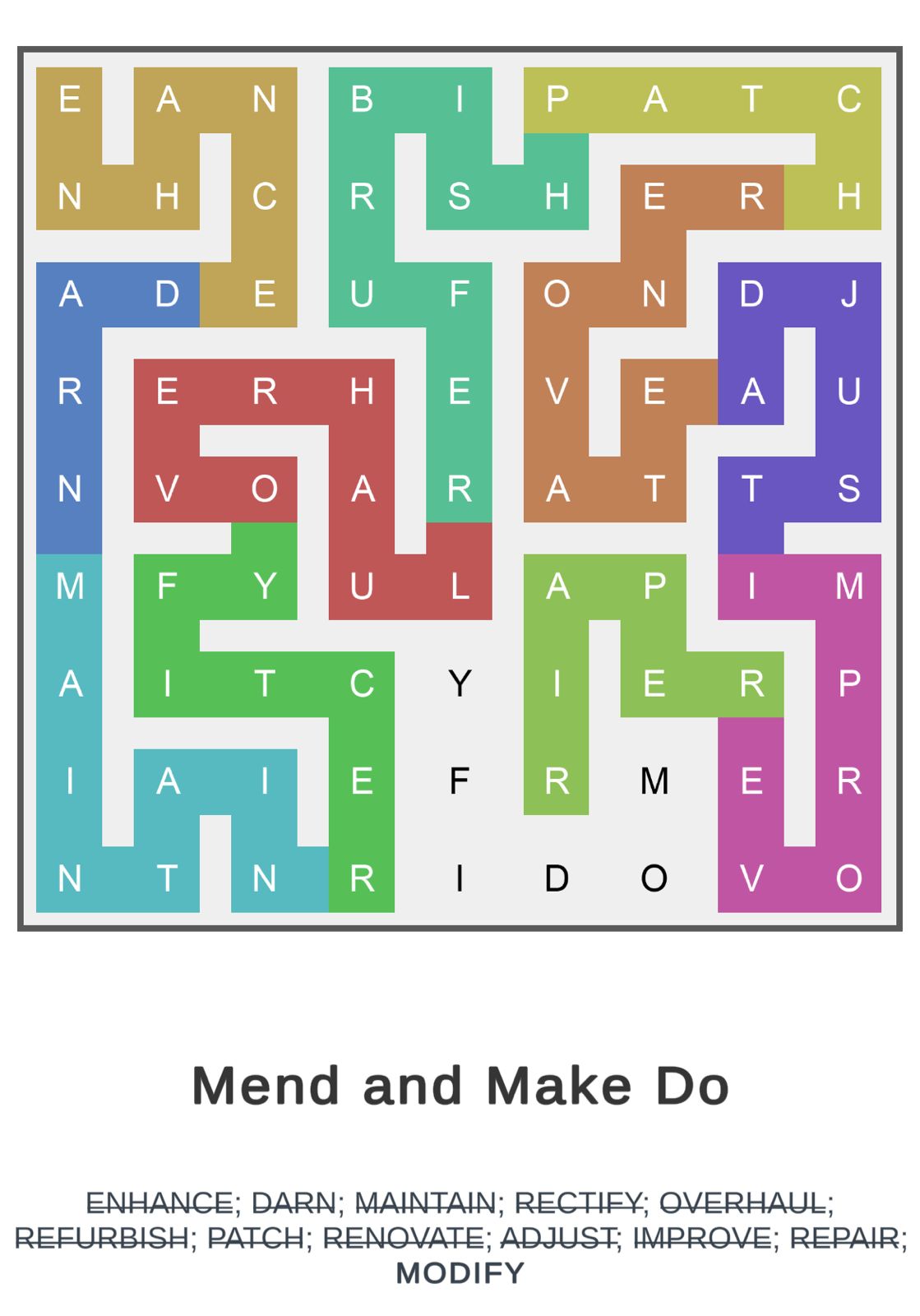 Puzzle Page Word Snake June 25 2025