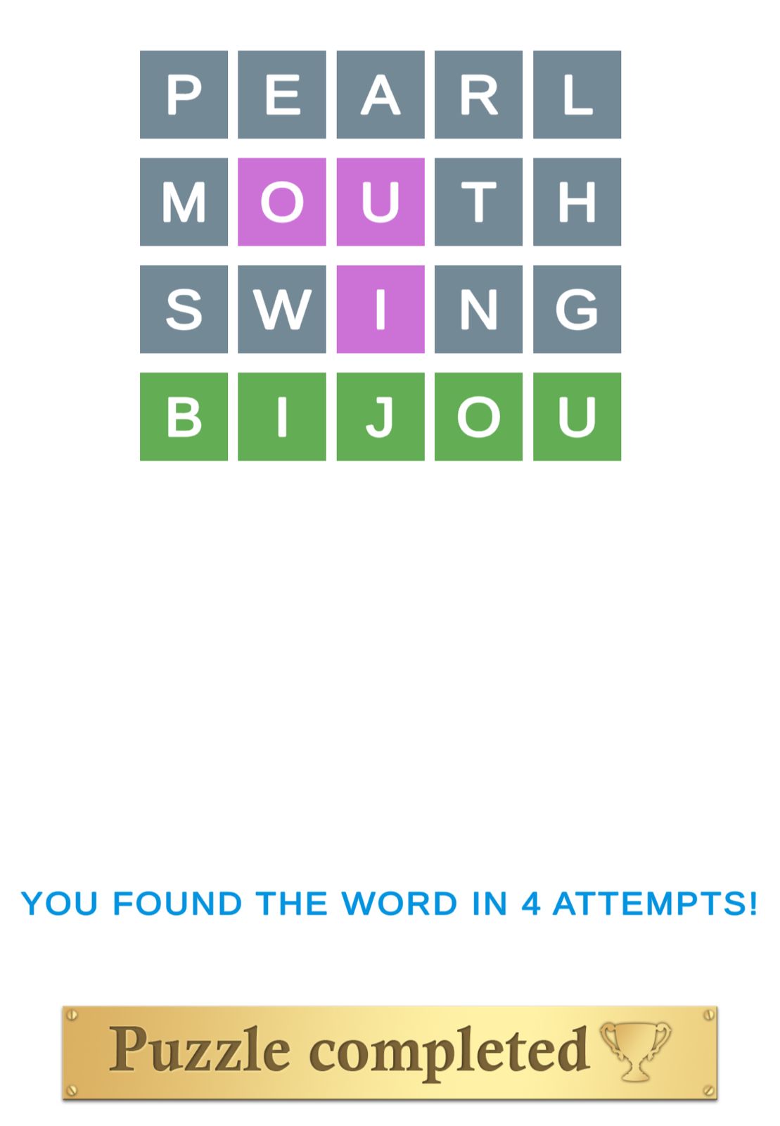 Puzzle Page Wordy June 25 2025