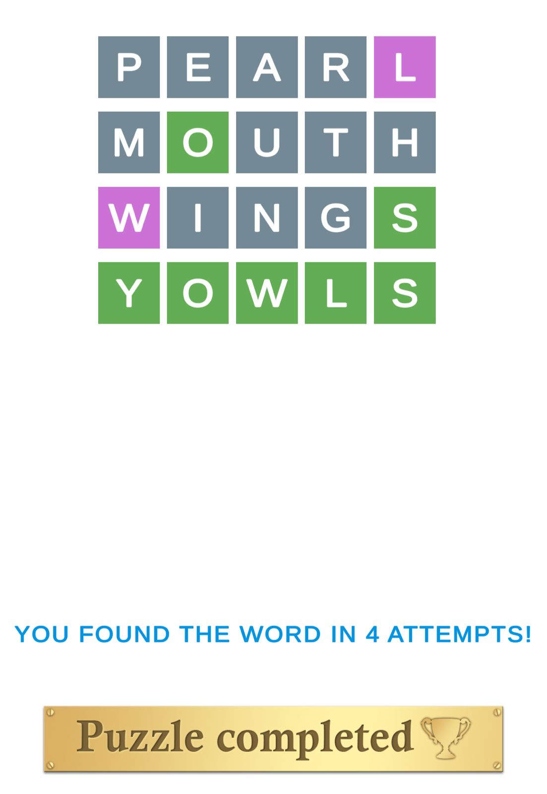 Puzzle Page Wordy June 27 2025