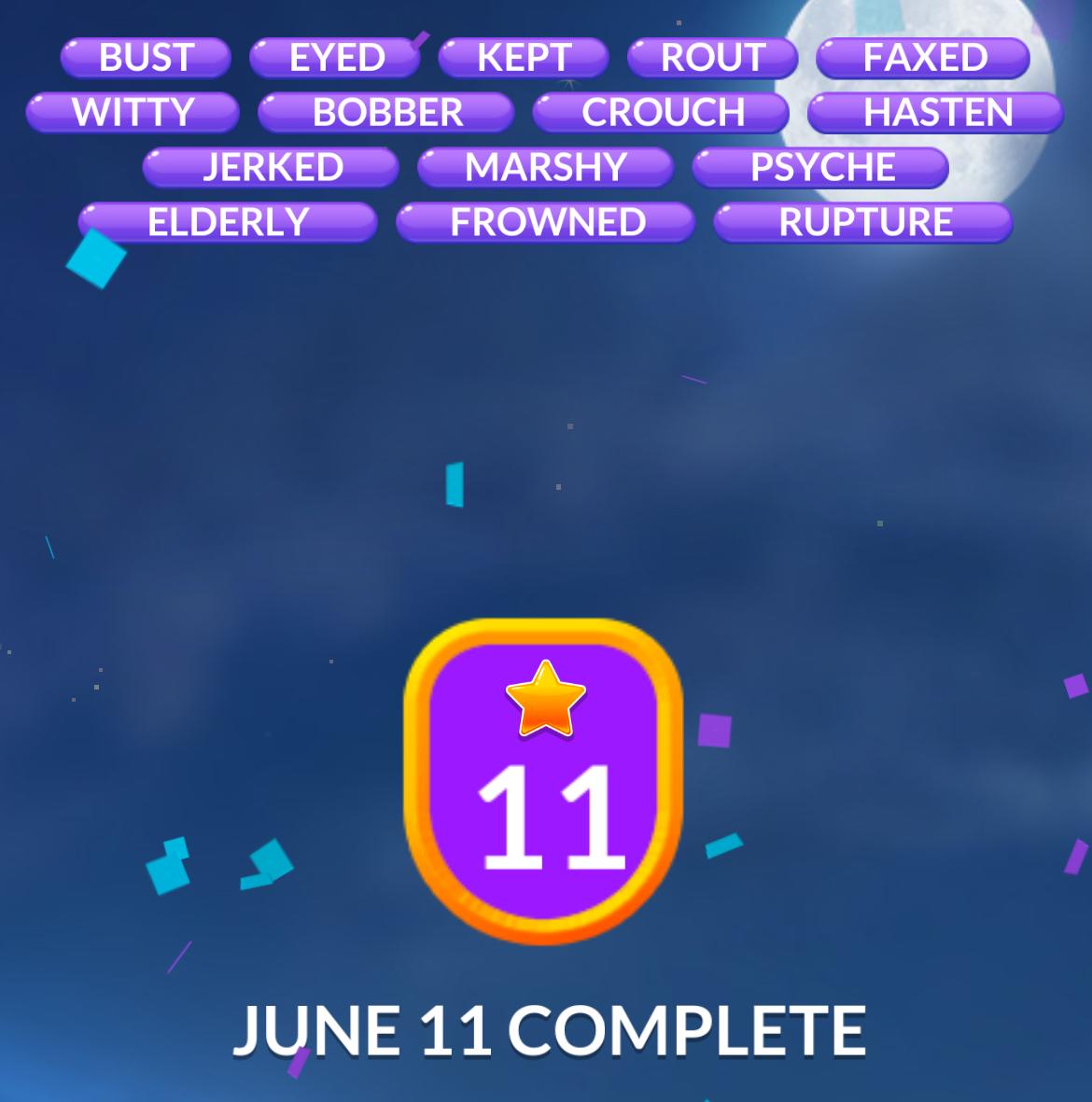 Word Stacks Daily Puzzle June 11 2025